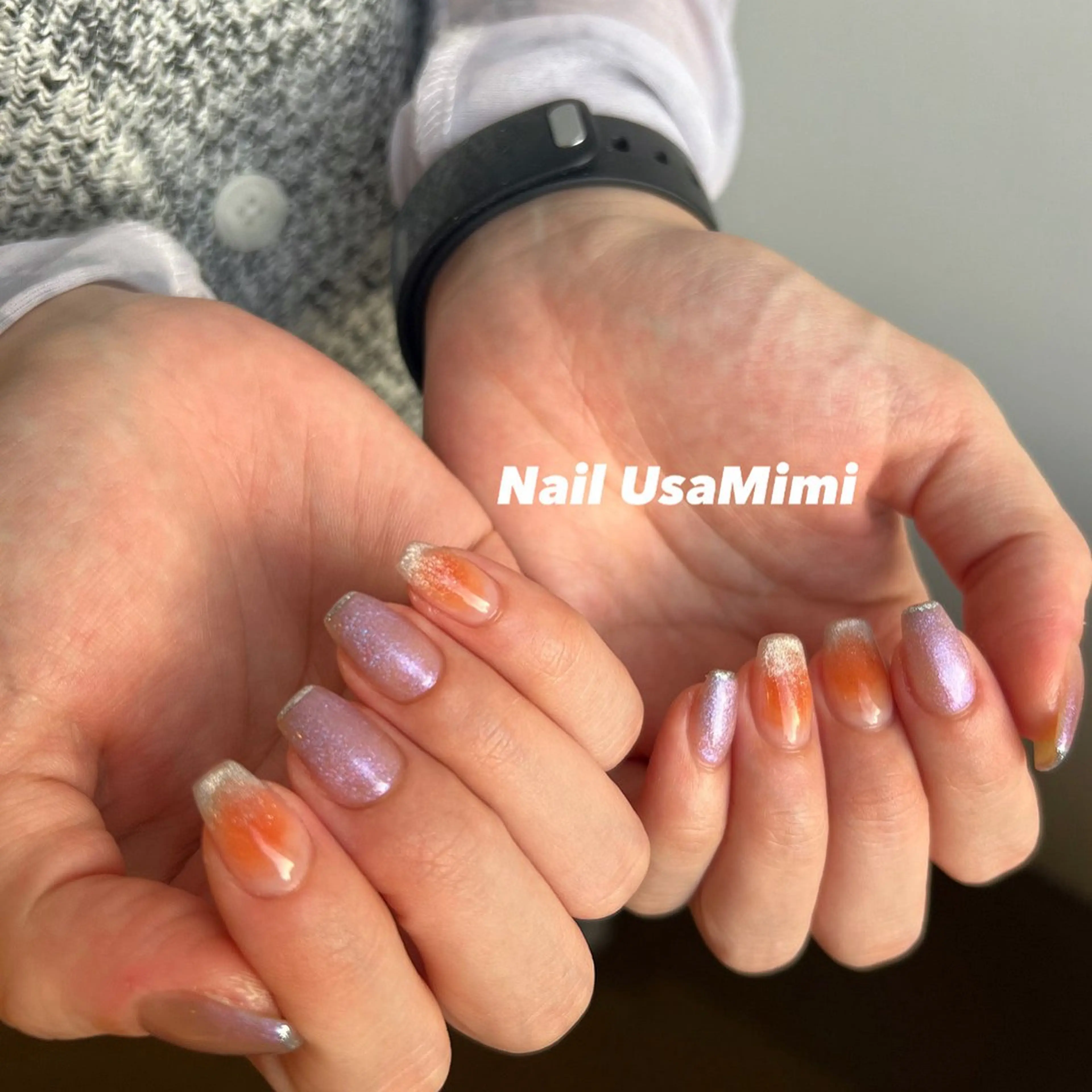 ネイル チークネイル ジェルネイル 韓国ネイル マグネットネイル 持ち込み 本町NailUsa Mimi RIKOのネイルデザイン