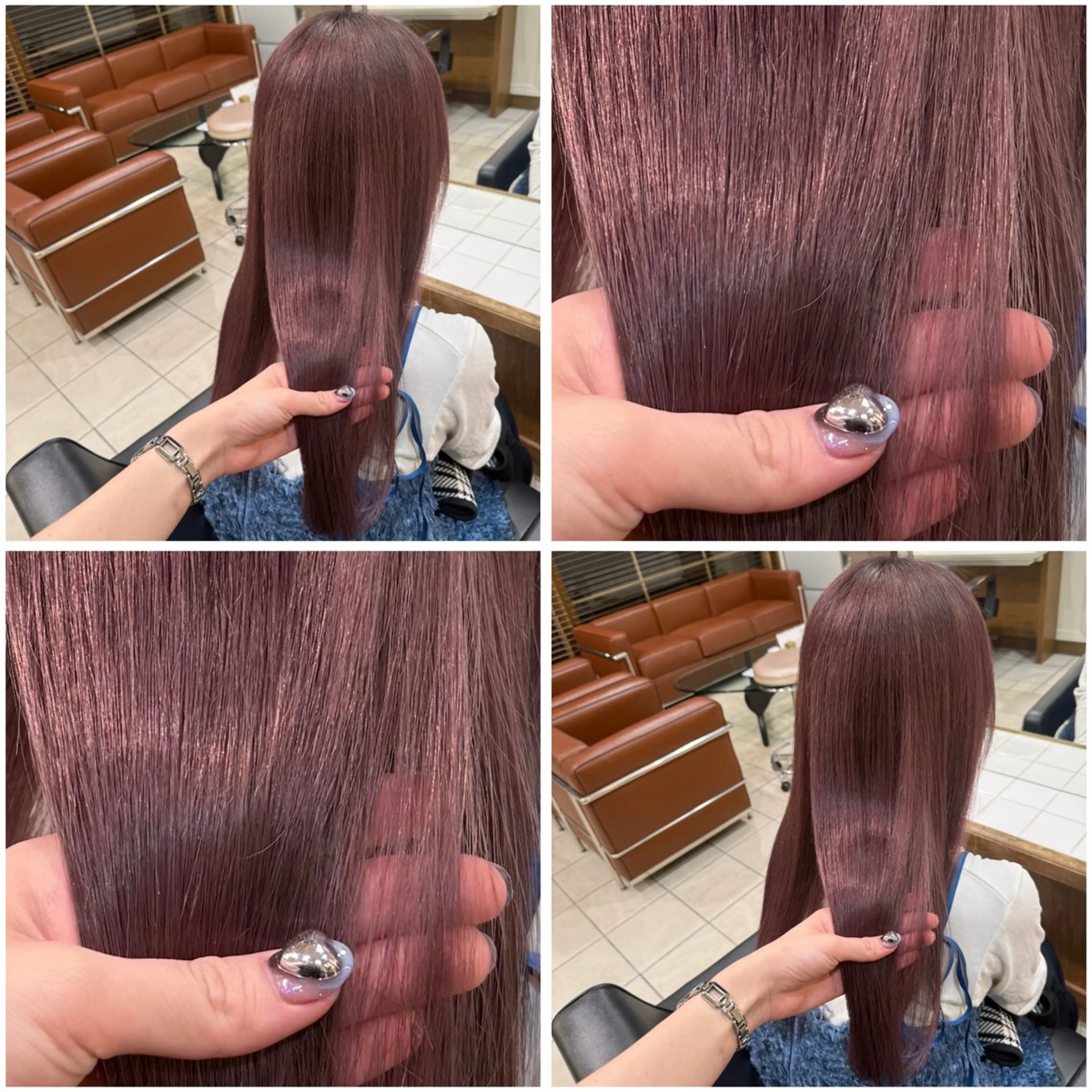 セミロング ヘアカラー 中村未夢🤍ブリーチ なしダブルカラー🤍のヘアスタイル