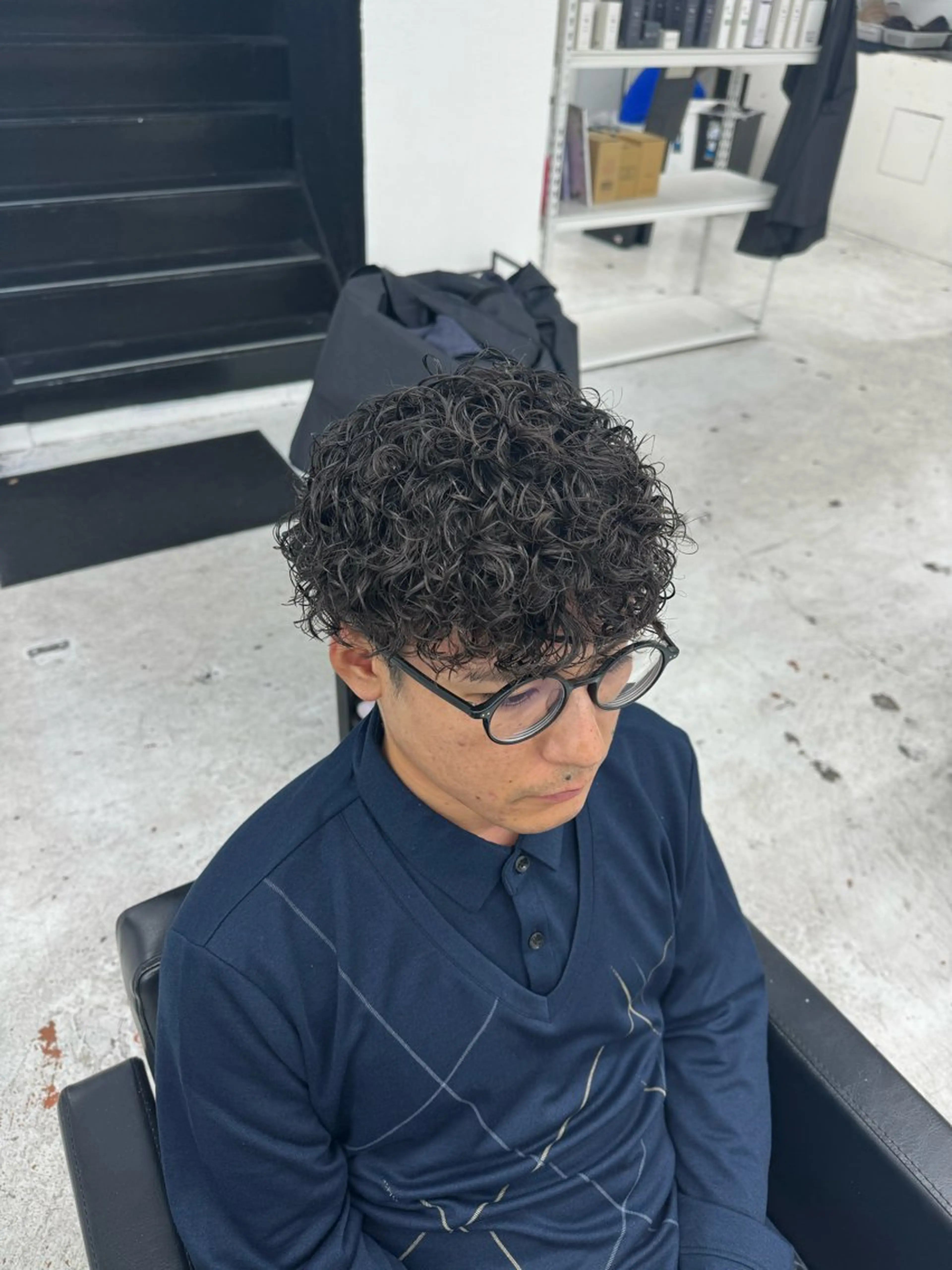 ショート パーマ メンズ メンズパーマ プードルパーマ プードルパーマ カット パーマ 柏メンズカットパーマ NO.1タイチのヘアスタイル