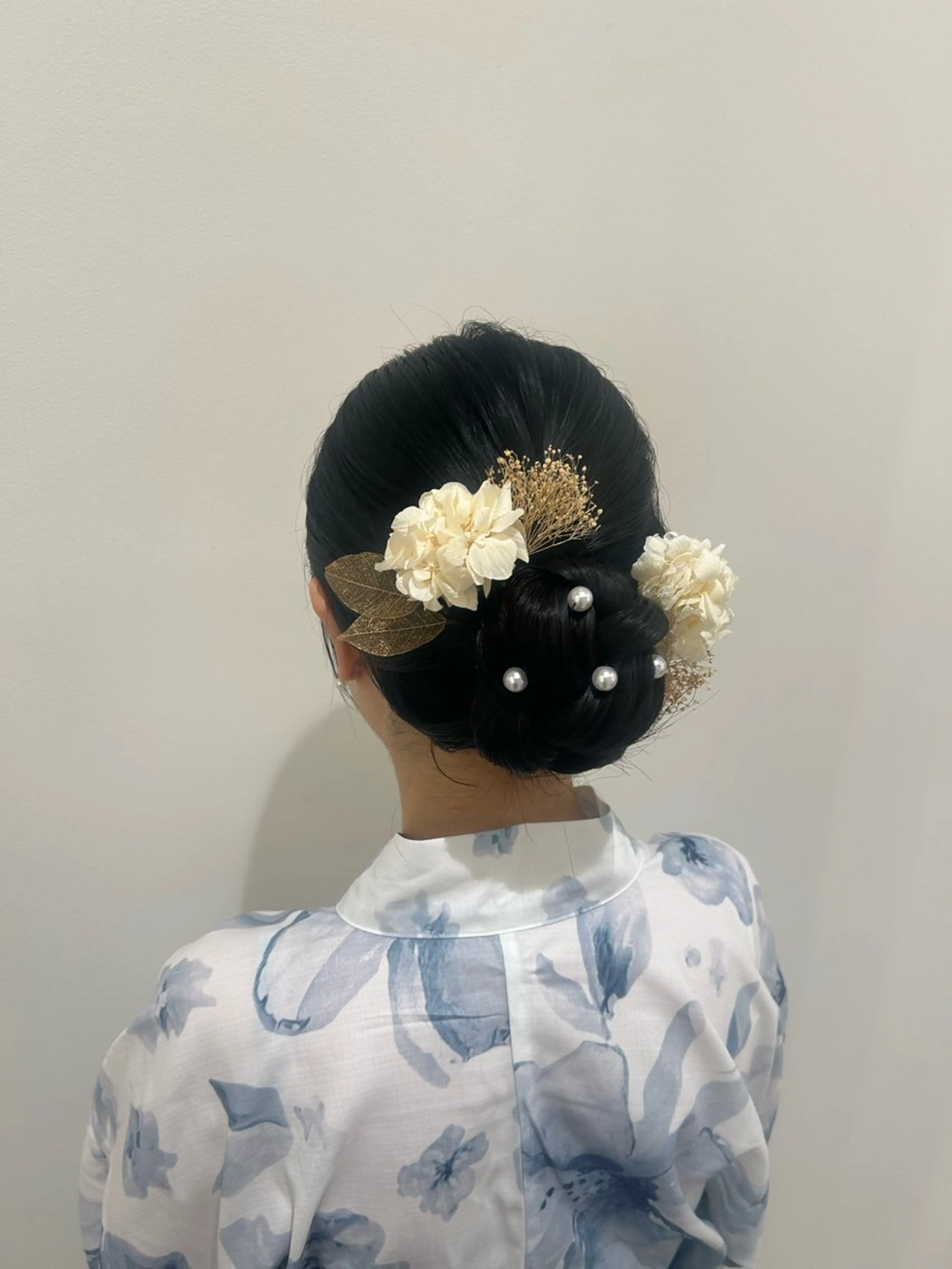 ロング ヘアアレンジ 浴衣 ヘアセット 柴崎 りるのヘアスタイル