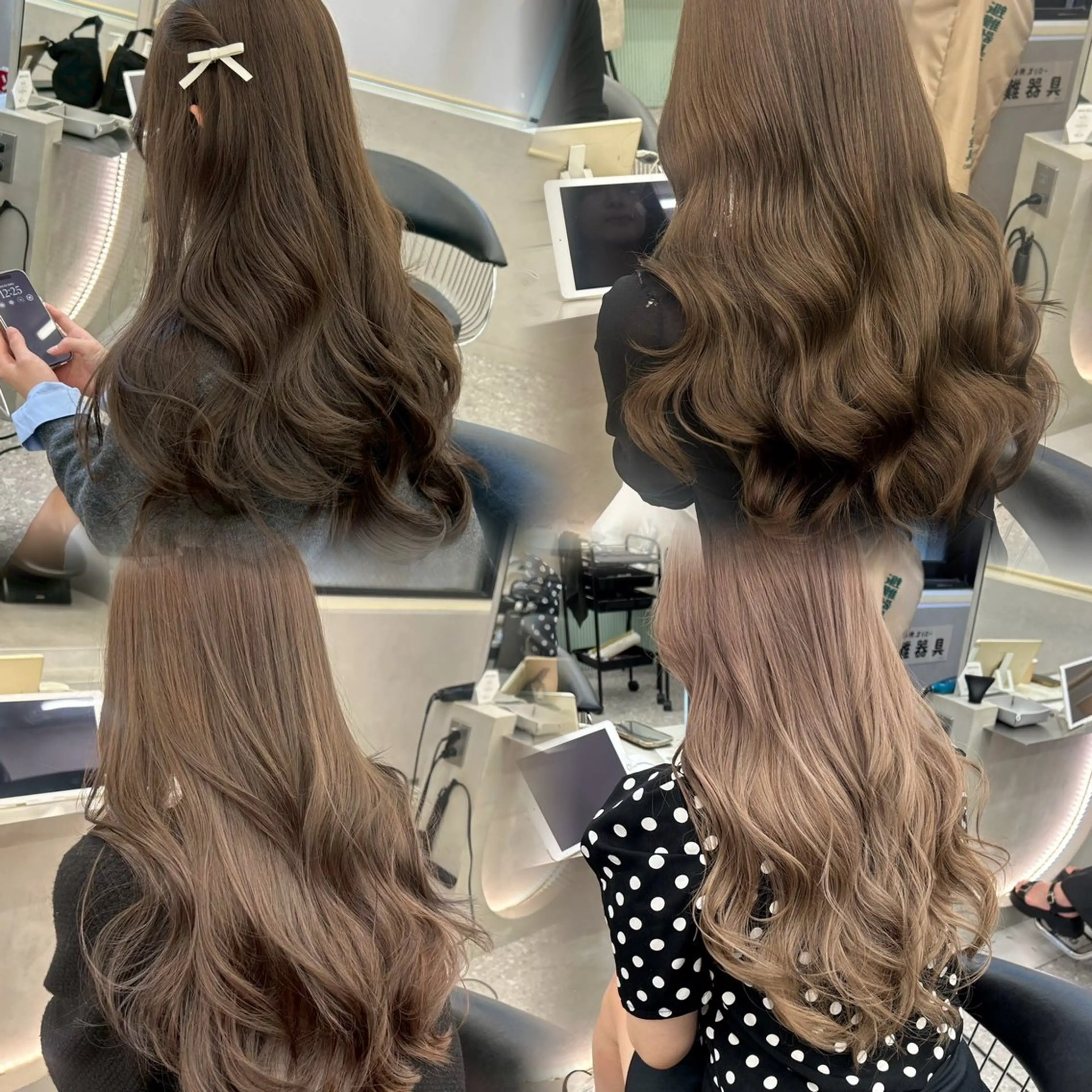 ロング 顔まわりレイヤー 顔周りカット ハイレイヤー レイヤーカット ローレイヤー カット ヘアカラー MOMOHA/ 🍑レイヤーカットのヘアスタイル