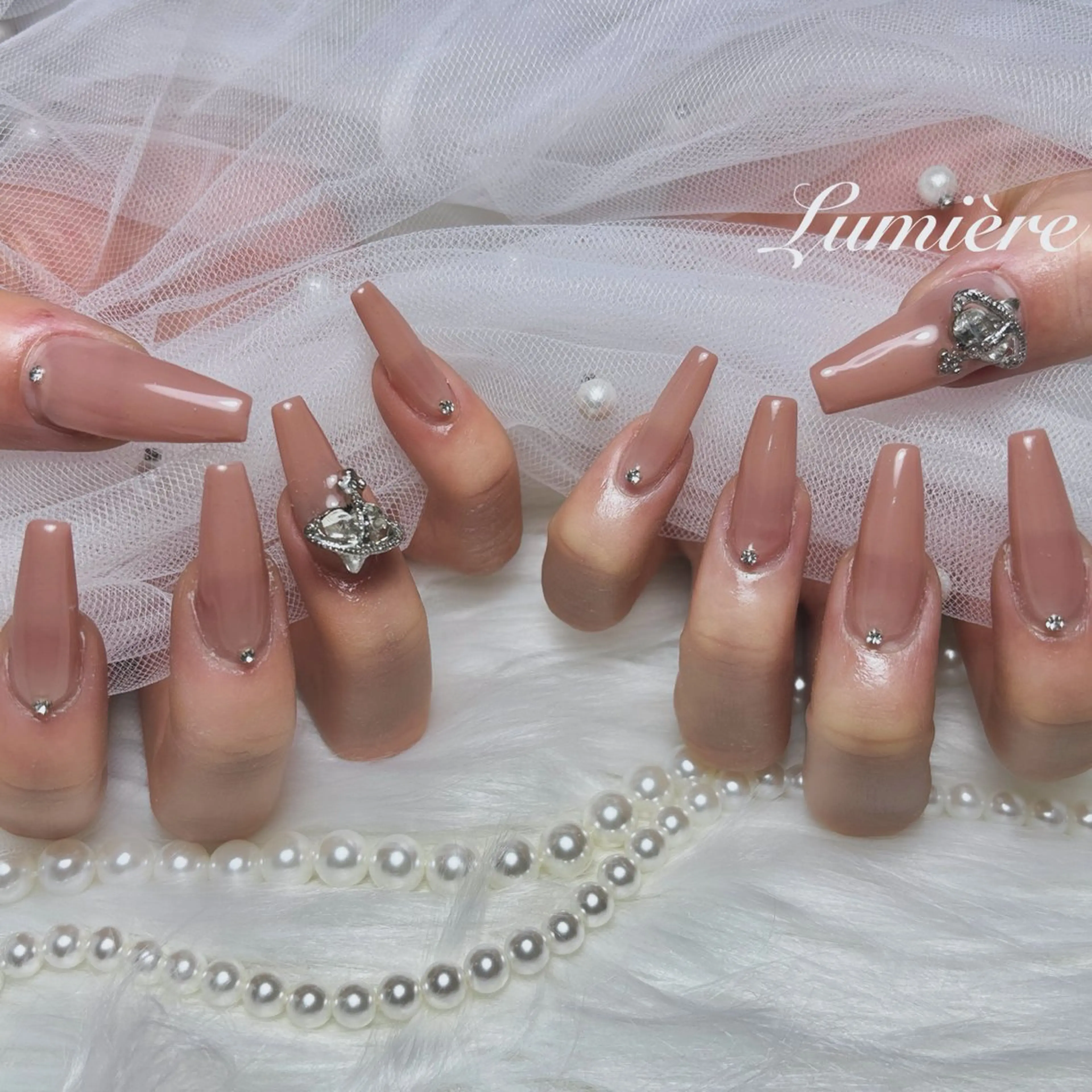 ネイル ロングネイル ハンドネイル Lumière/ 超ロング/ワンホンのネイルデザイン