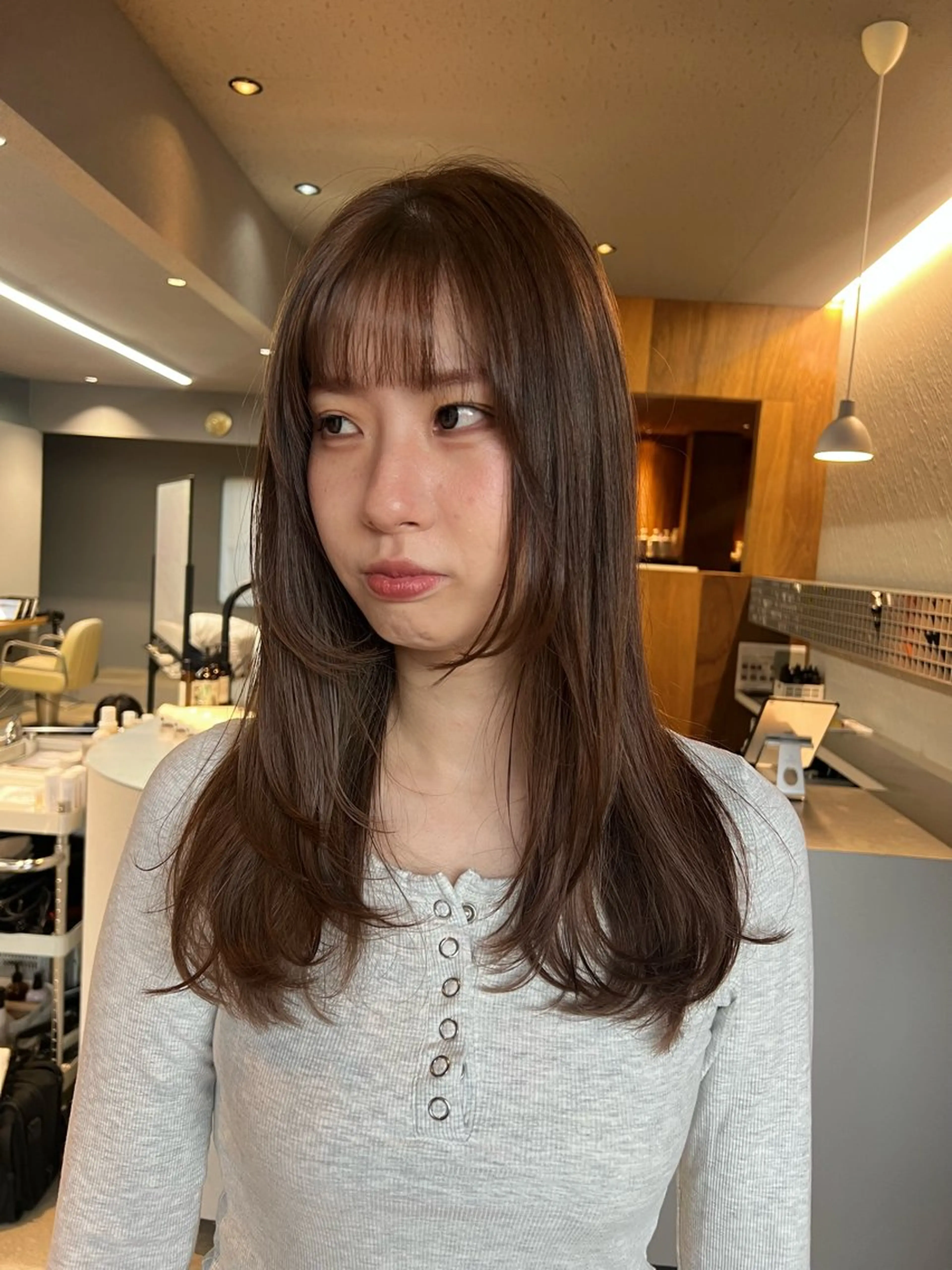 セミロング 顔周りカット レイヤーカット cocoro /レイヤーカットのヘアスタイル