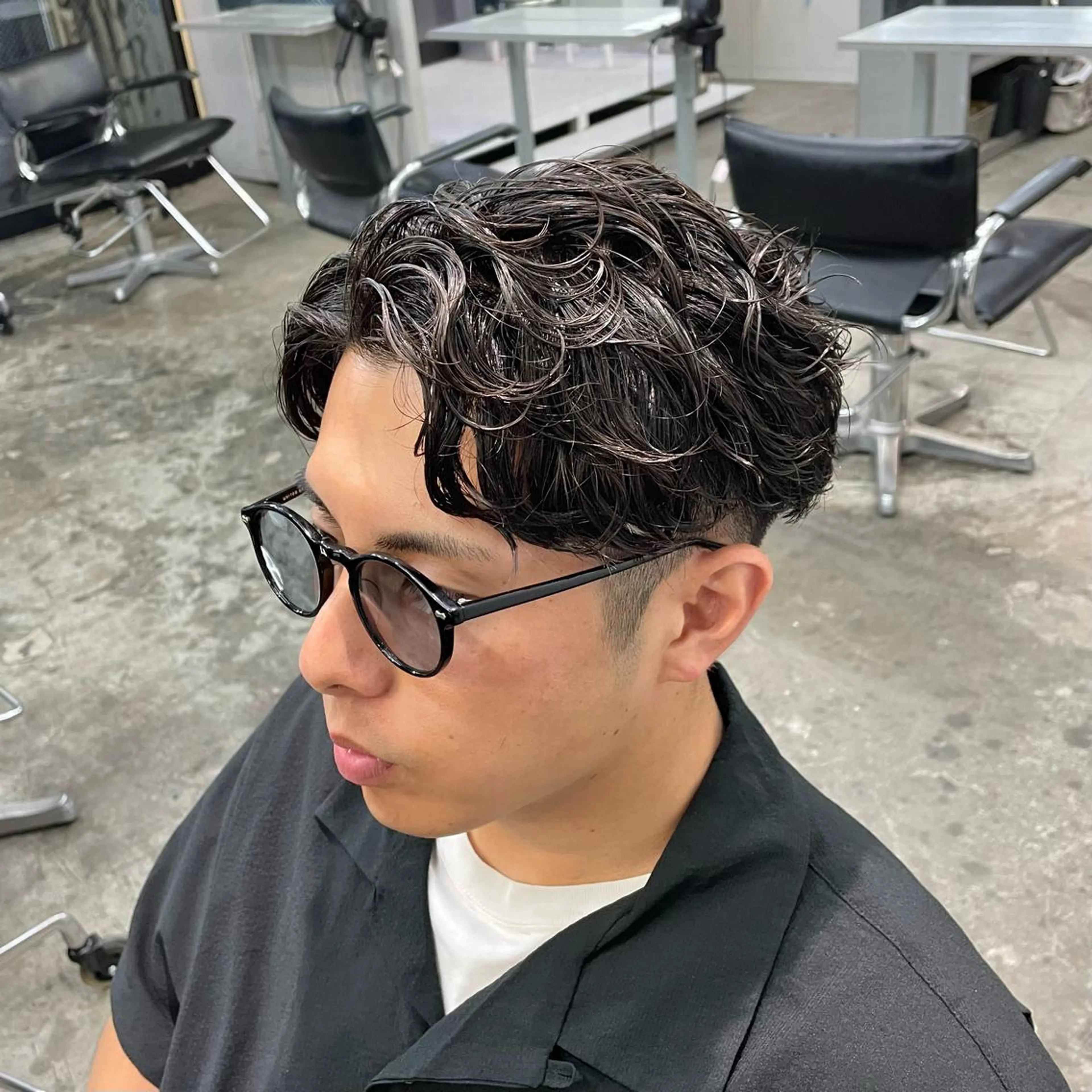 ショート パーマ メンズ カット パーマ メンズ特化美容師/ 藤戸 椋のヘアスタイル