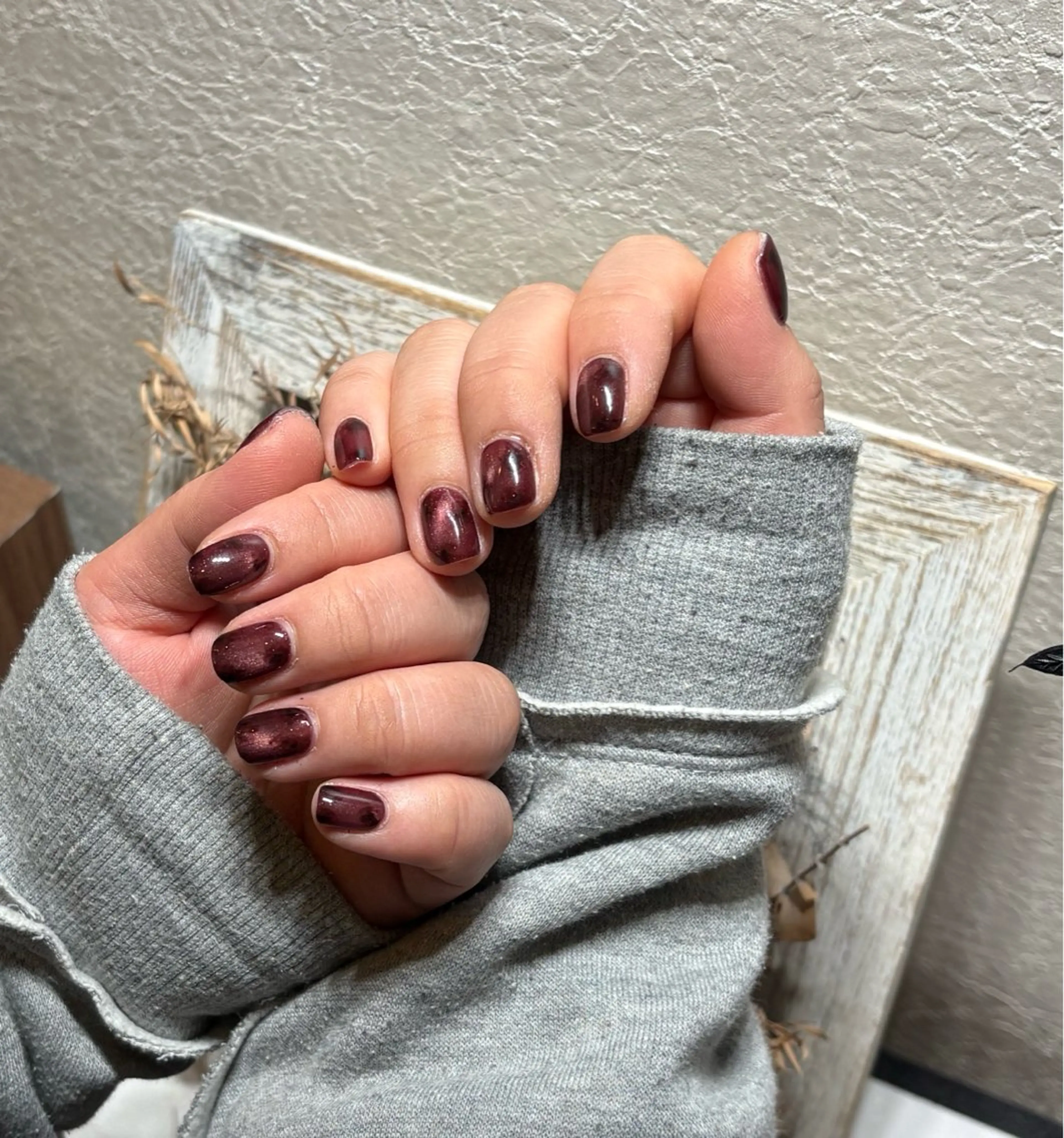 ネイル アートネイル フットネイル ジェルネイル ハート マグネットネイル babarla Nailのネイルデザイン