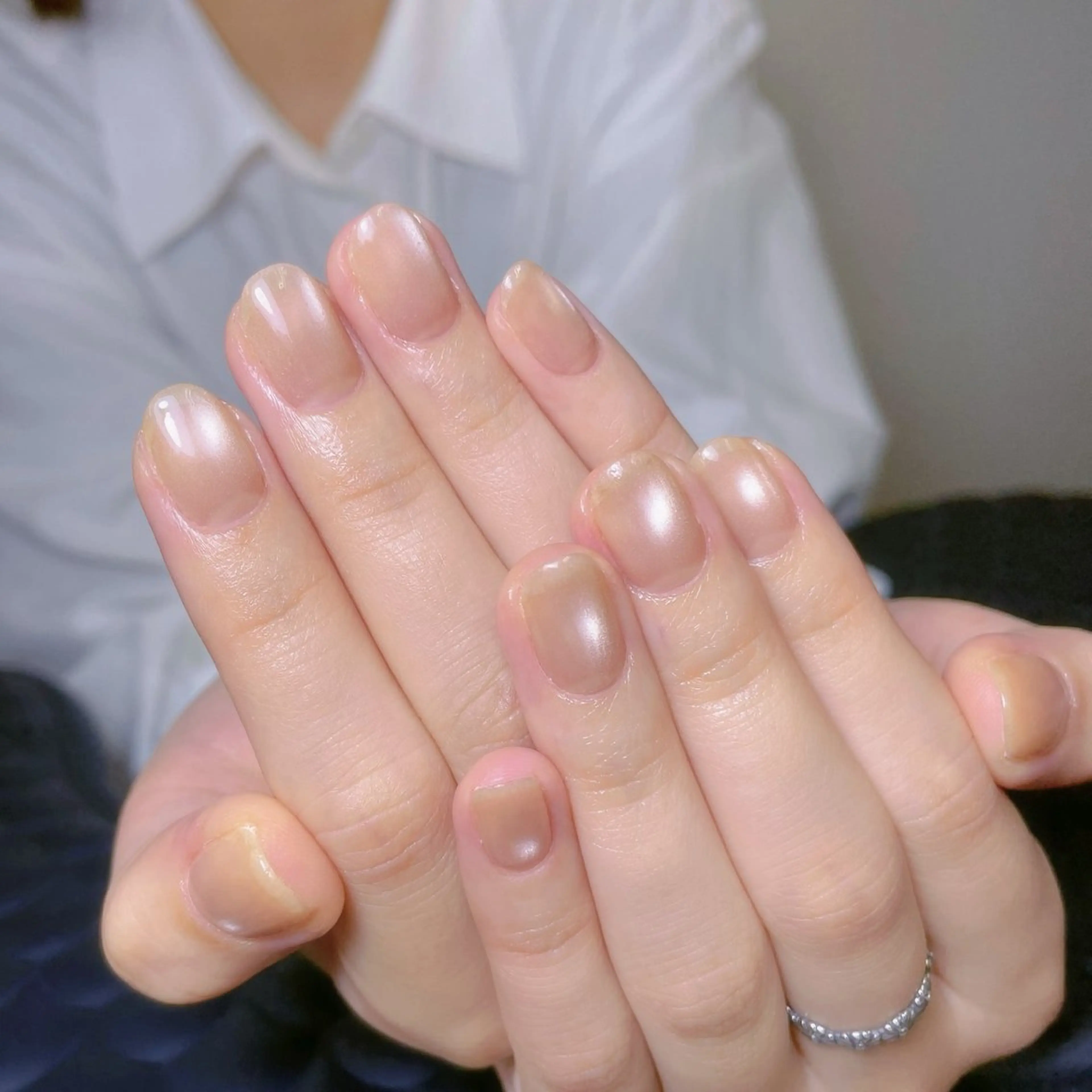 ネイル チークネイル 桜ネイル 長さ出し フットネイル ジェルネイル ハンドネイル XIINH NAIL SALONのネイルデザイン