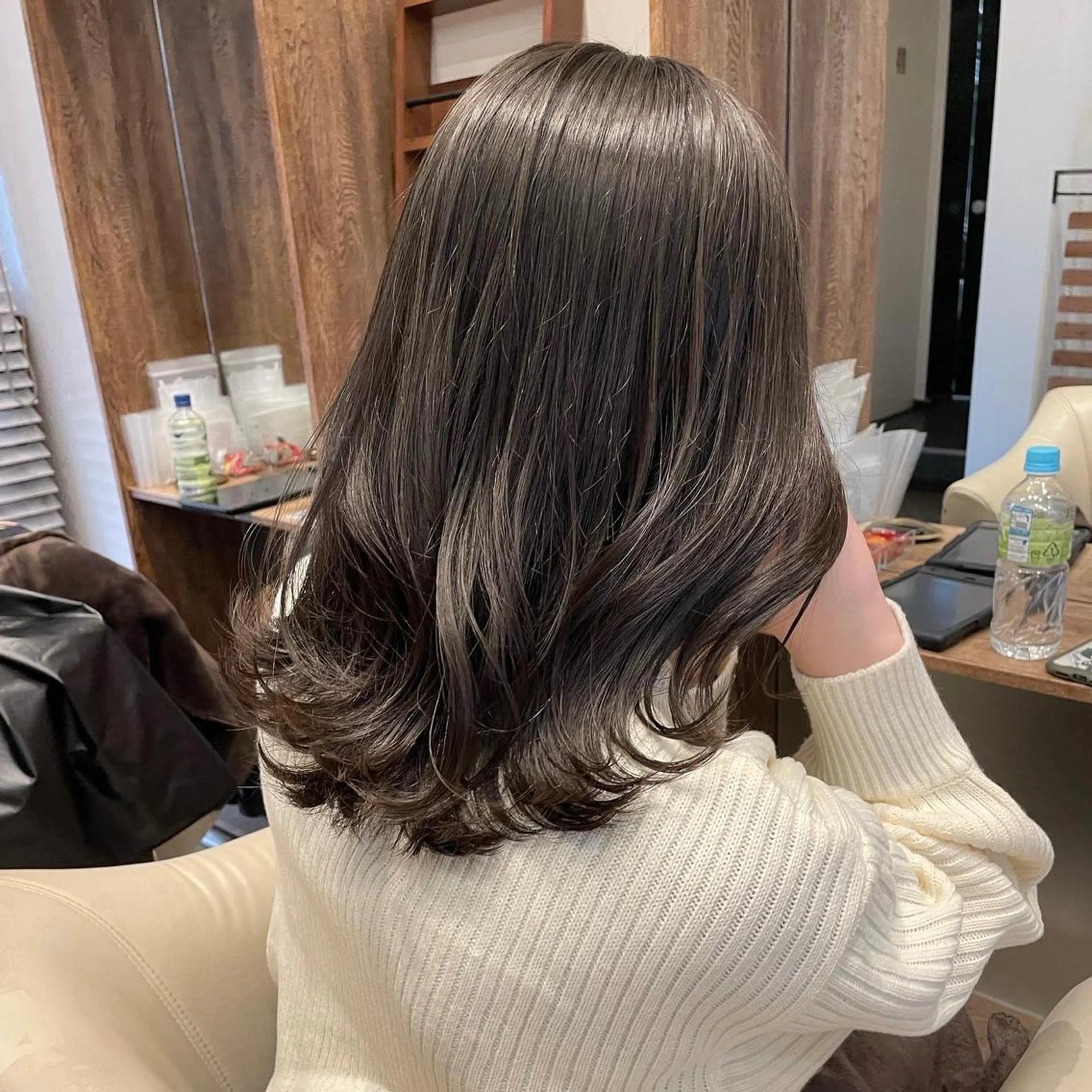 セミロング カラー ブラウンカラー 【完全個室】髪質改善 暖色カラー/山崎唯奈のヘアスタイル