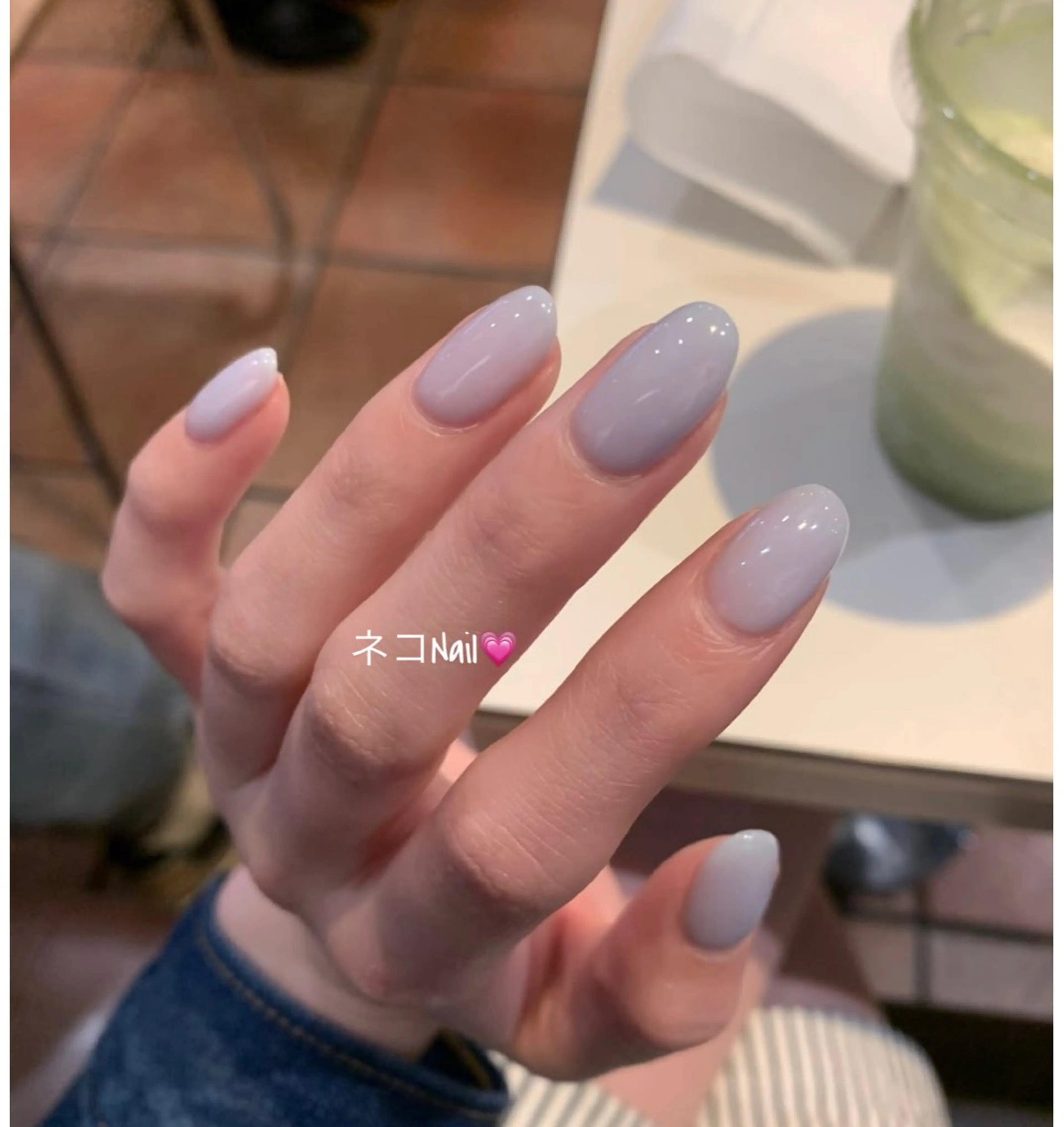 ネイル 韓国ネイル オフィスネイル ワンカラーネイル シンプルネイル 春ネイル ハンドネイル ネコ Nailのネイルデザイン