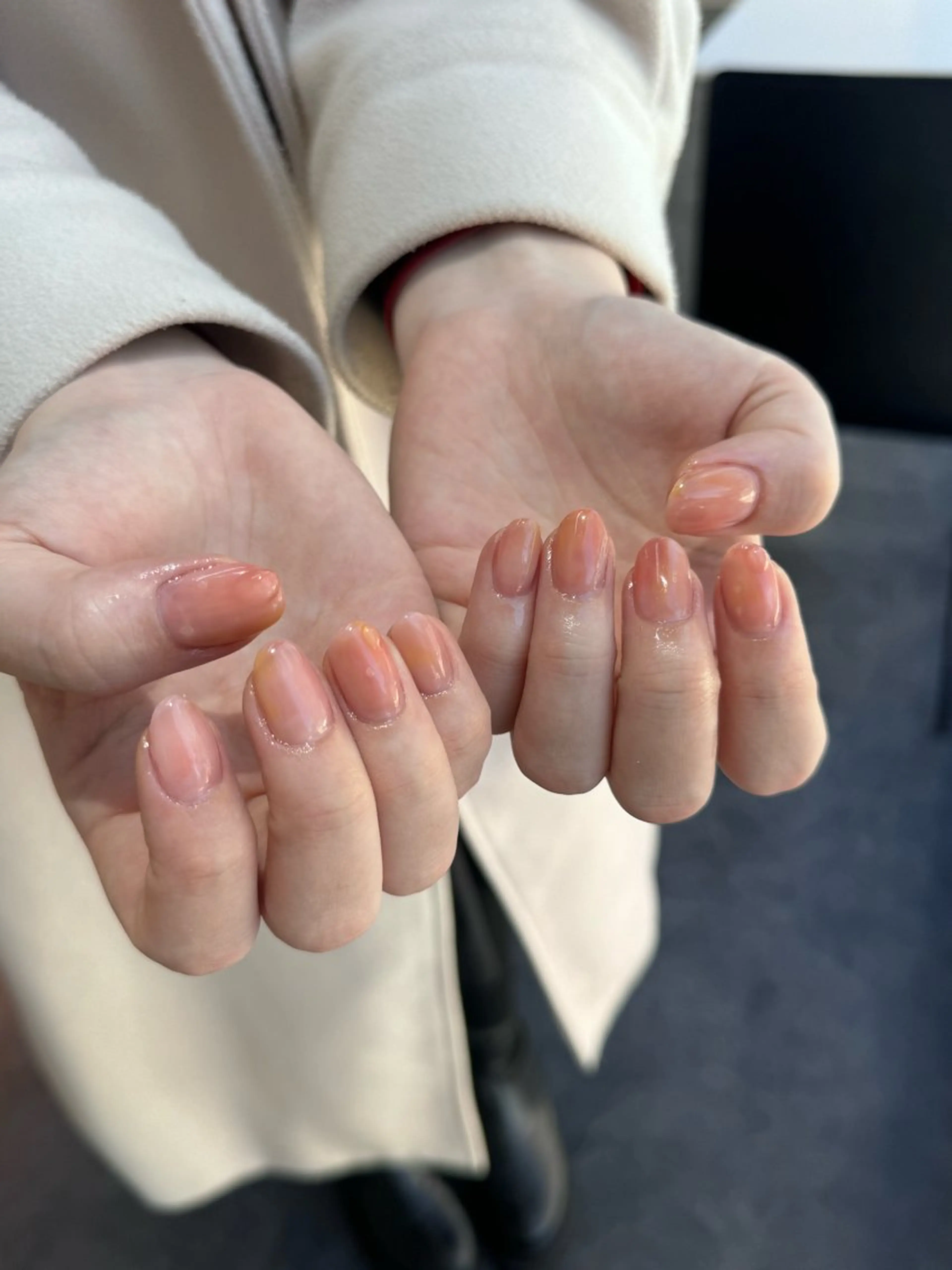 ネイル フレンチネイル マグネットネイル ニュアンスネイル ワンカラーネイル ハンドネイル GRANDE大須 Cecil💜のネイルデザイン