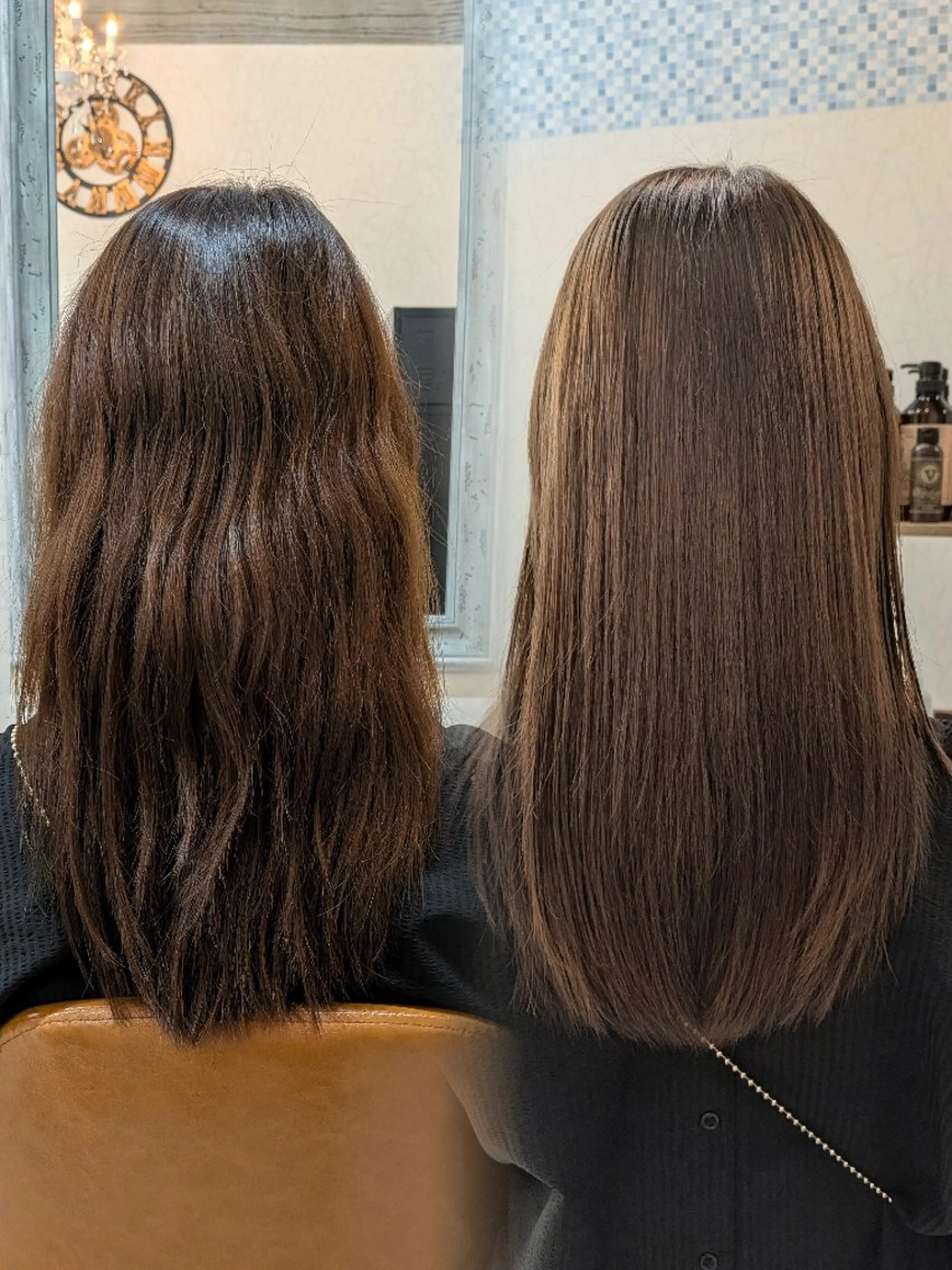 セミロング カット 縮毛矯正 トリートメント nico ニコ🫧のヘアスタイル
