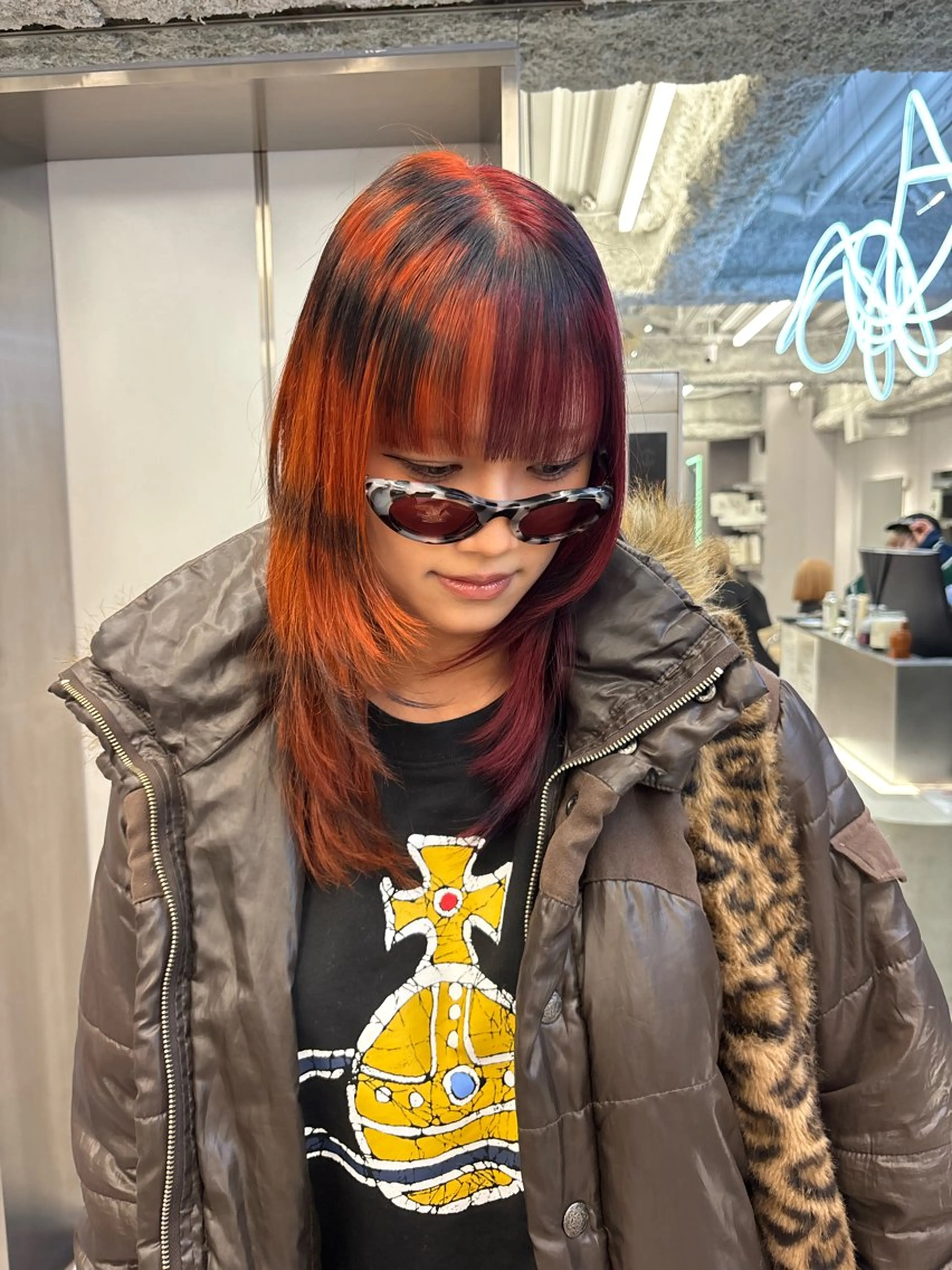 ミディアム カラー デザインカラー ヘアカラー 名古屋/デザイン/ ブリーチ/松井亮磨のヘアスタイル