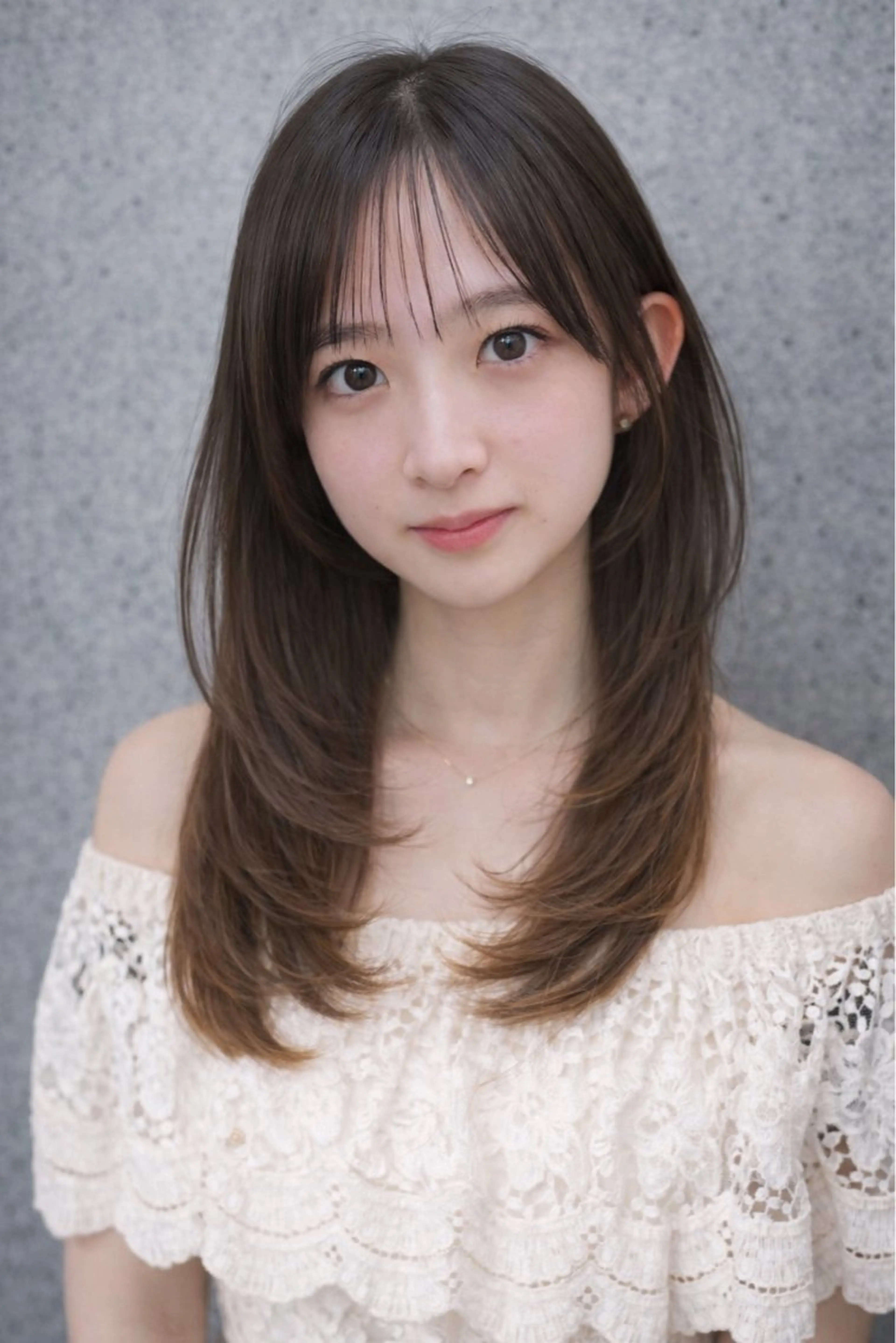 セミロング パーマ 顔周りカット 縮毛矯正 酸性ストレート ストレートパーマ カット 縮毛矯正 トリートメント 艶髪酸性ストレート /髪質改善/寺田警二のヘアスタイル