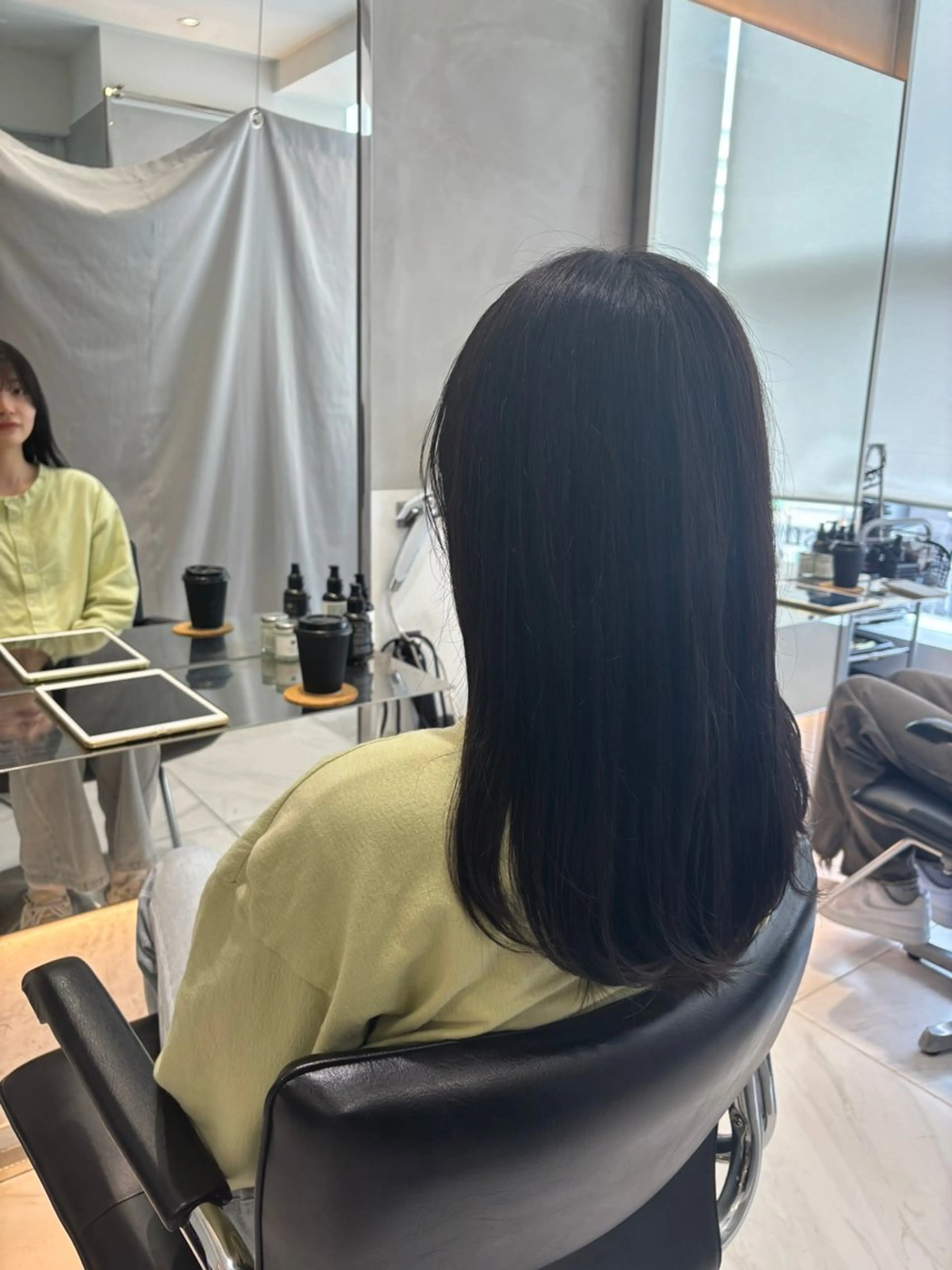 セミロング カラー ヘアアレンジ ヘアカラー 似合わせカットカラー 💎モエのヘアスタイル