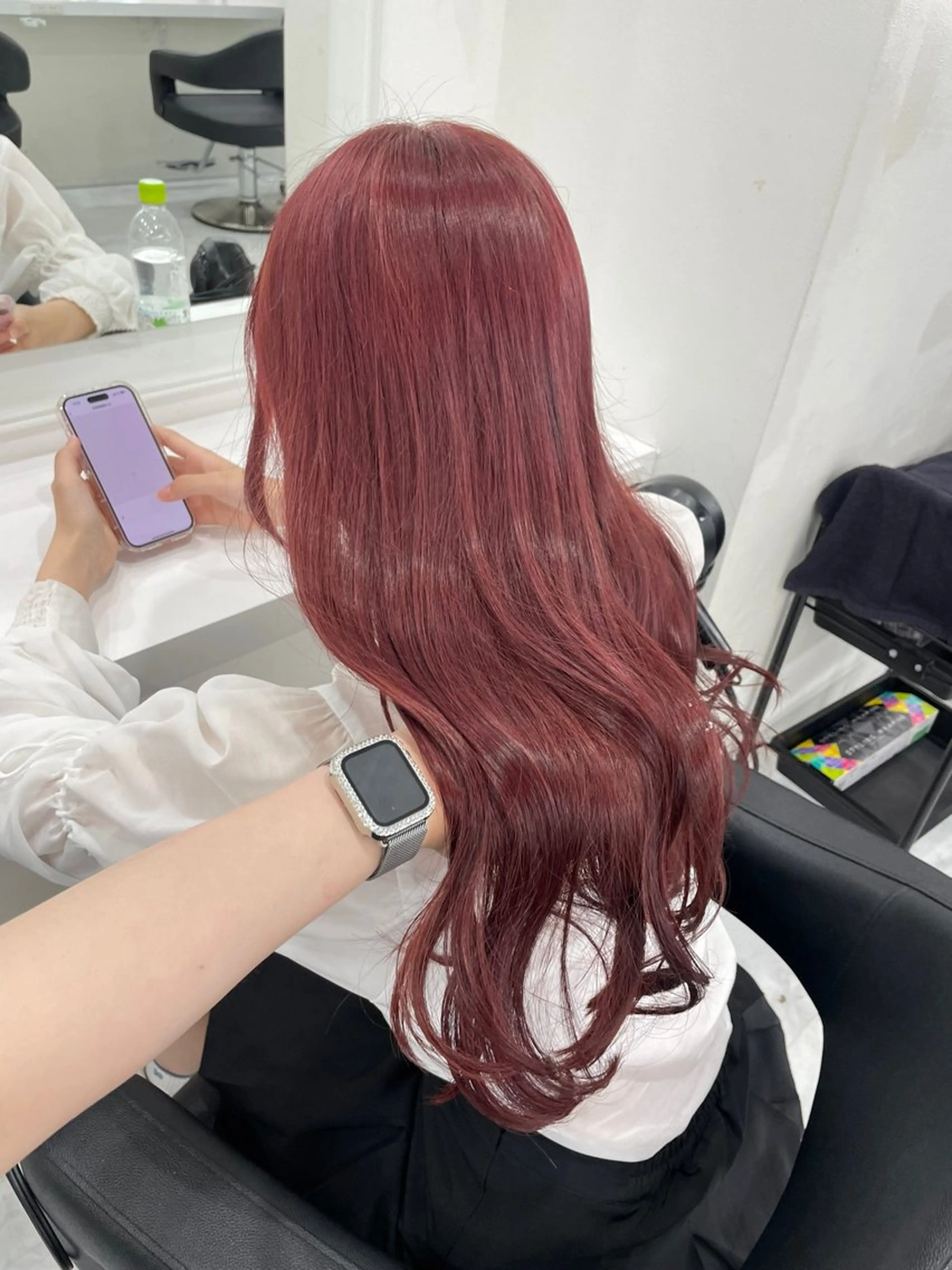 ロング カラー ヘアカラー トリートメント 大人っぽ韓国🤍ブリ ーチ/mitsukiのヘアスタイル