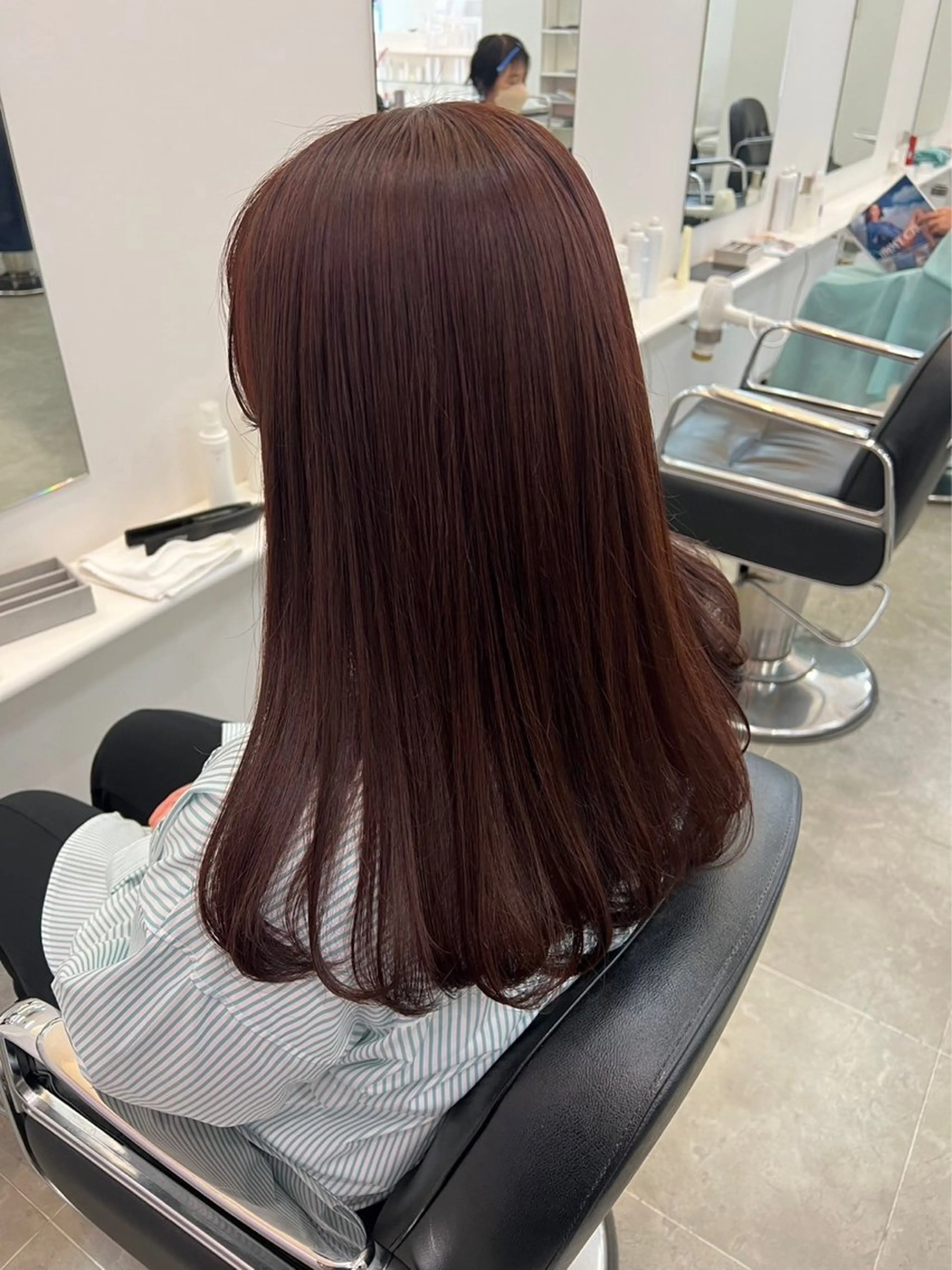 ロング カラー ブラウンカラー ピンクカラー ピンクブラウン ParveMix 🪽鳥取彩花のヘアスタイル