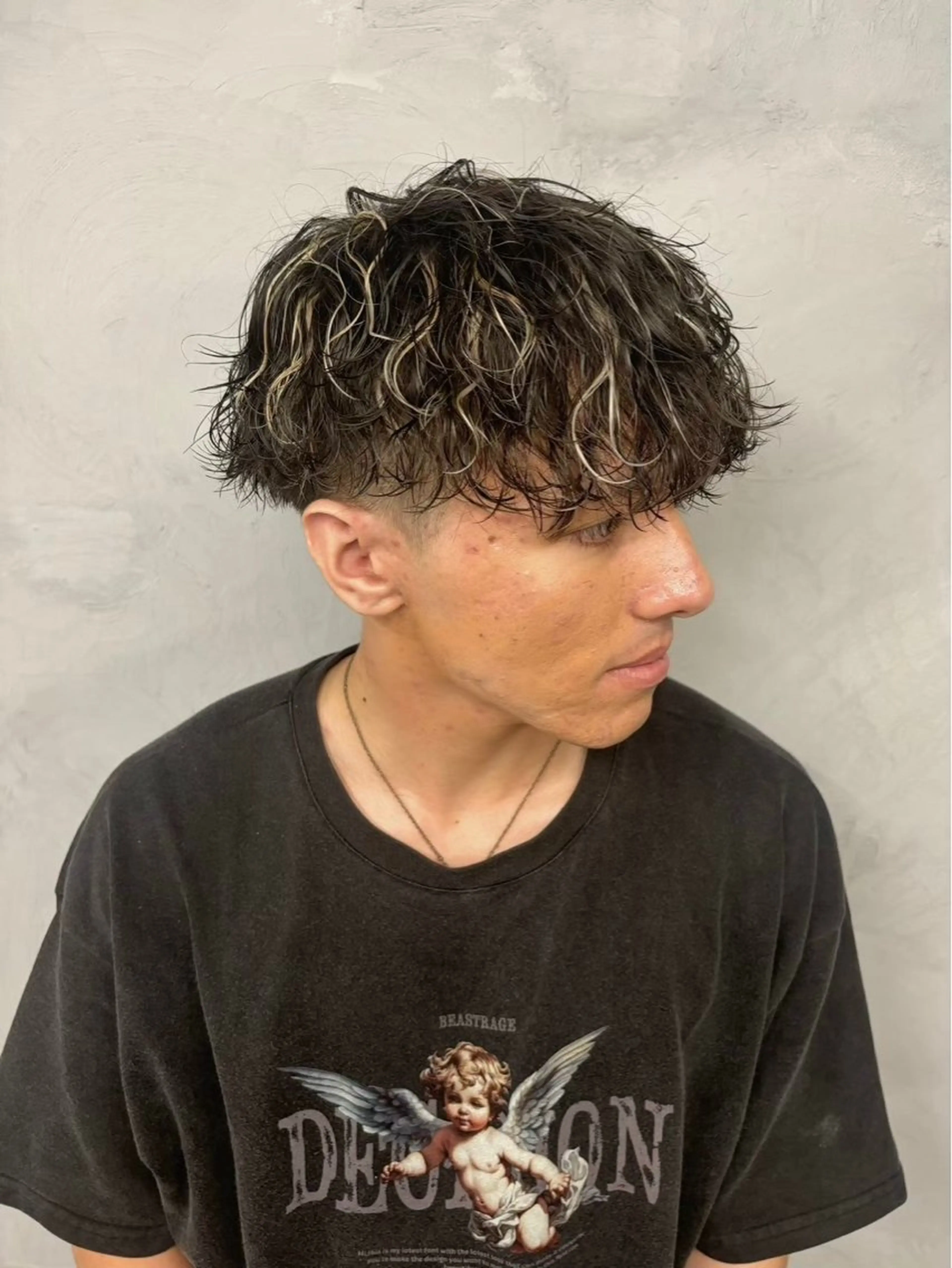 カット×ケアパーマ×ハイライト(メッシュ)の写真