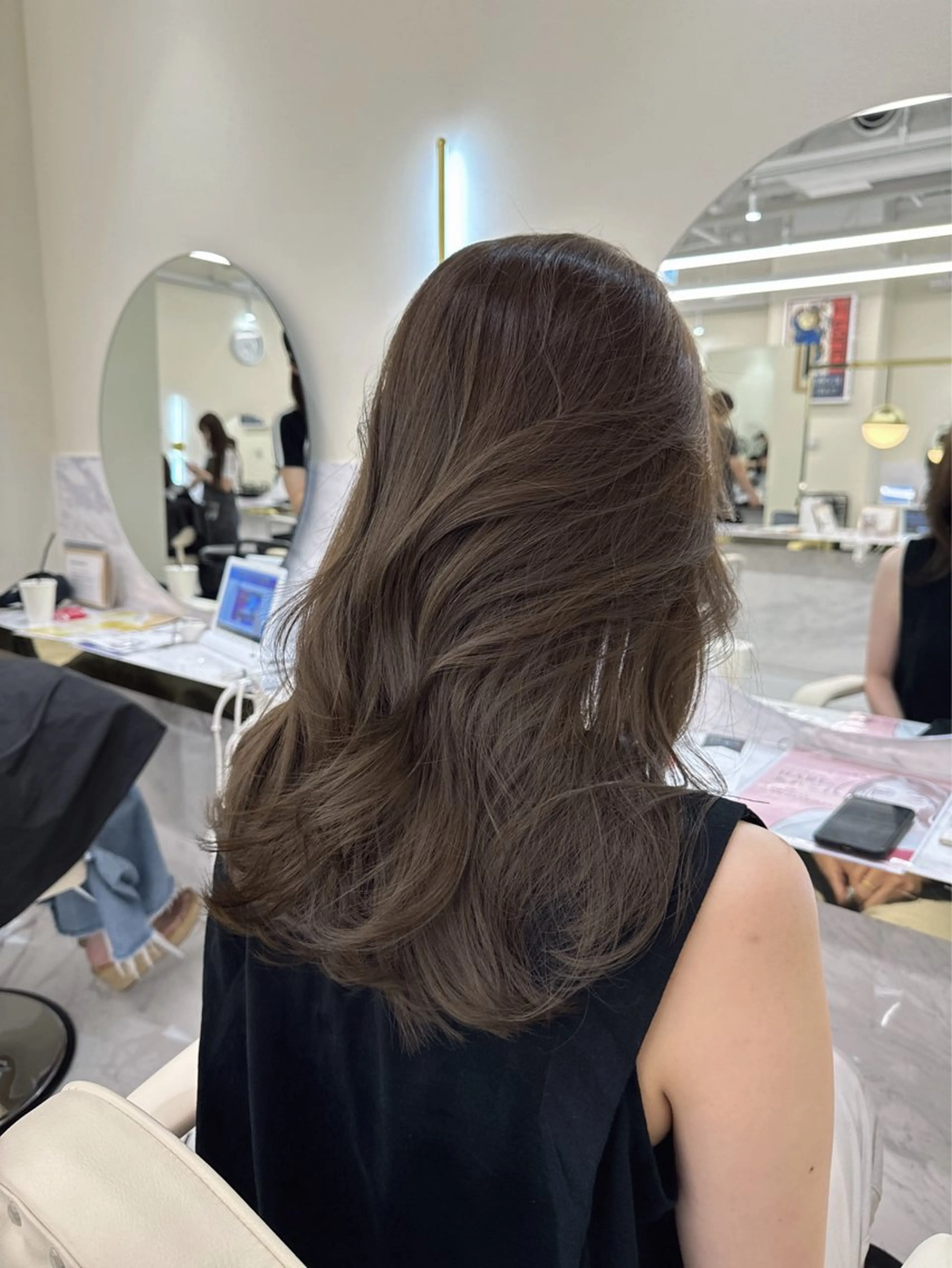 ミディアム カラー ヘアアレンジ ブリーチ ブラウンカラー 透明感カラー 髪質改善 カット ヘアカラー トリートメント 髪質改善特化 🫧松野力也のヘアスタイル