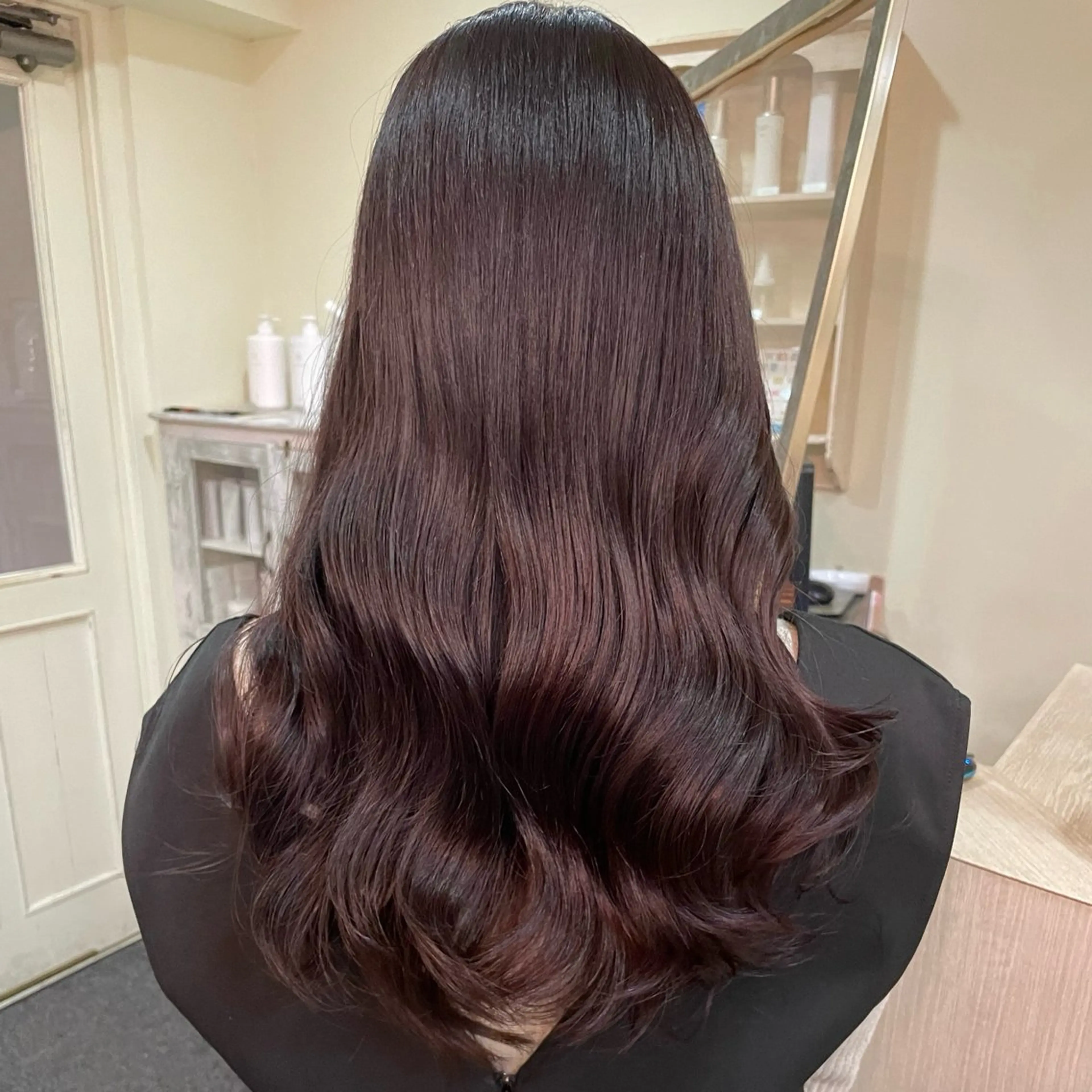 セミロング ピンクブラウン カット ヘアカラー トリートメント 【髪質改善】 Wakanaのヘアスタイル