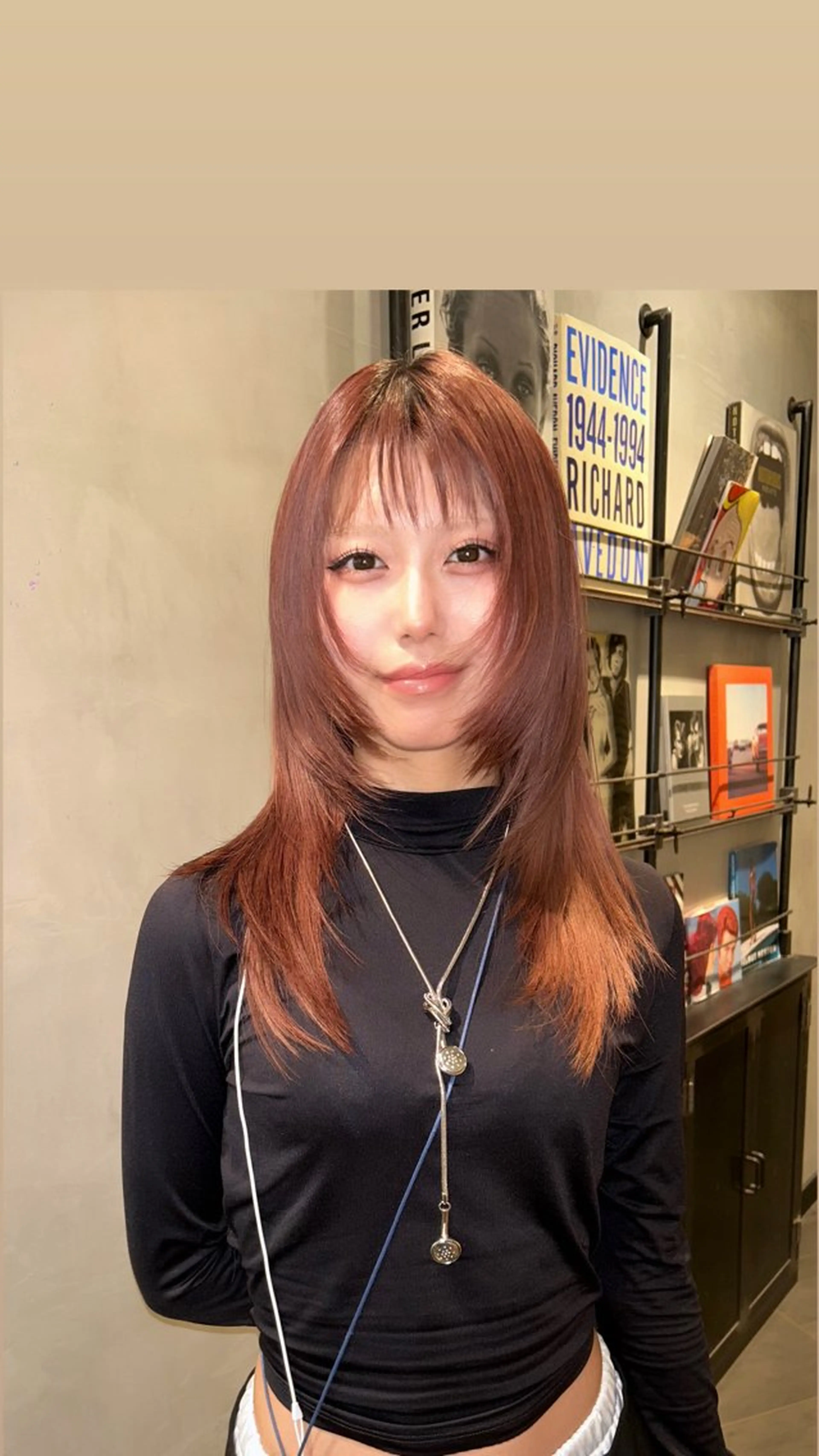 ロング カラー カット ヘアカラー トリートメント タナカ カナ🫧のヘアスタイル