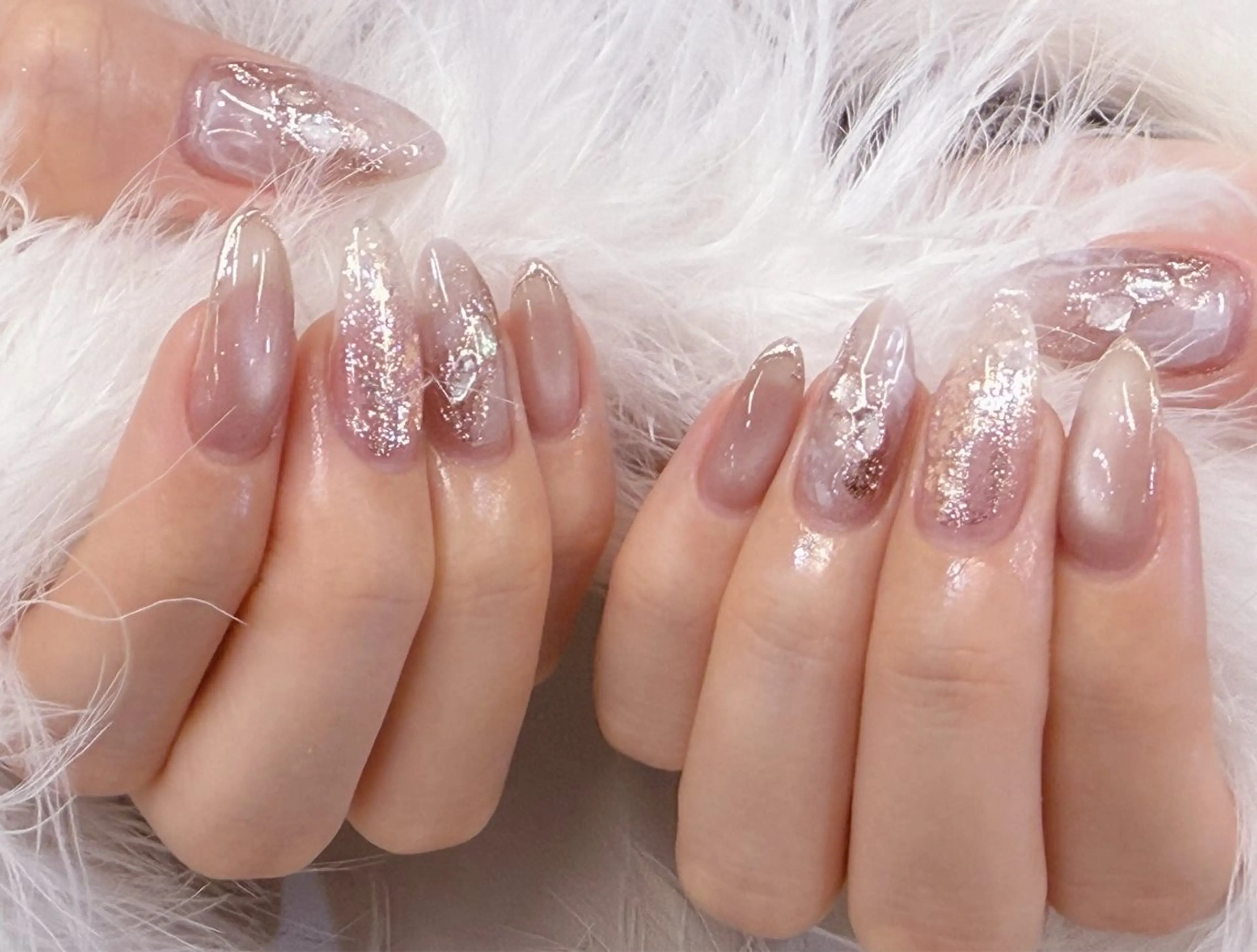 ネイル アートネイル フラッシュネイル フラワーネイル ジェルネイル ガーリー ハンドネイル Puti nailのネイルデザイン