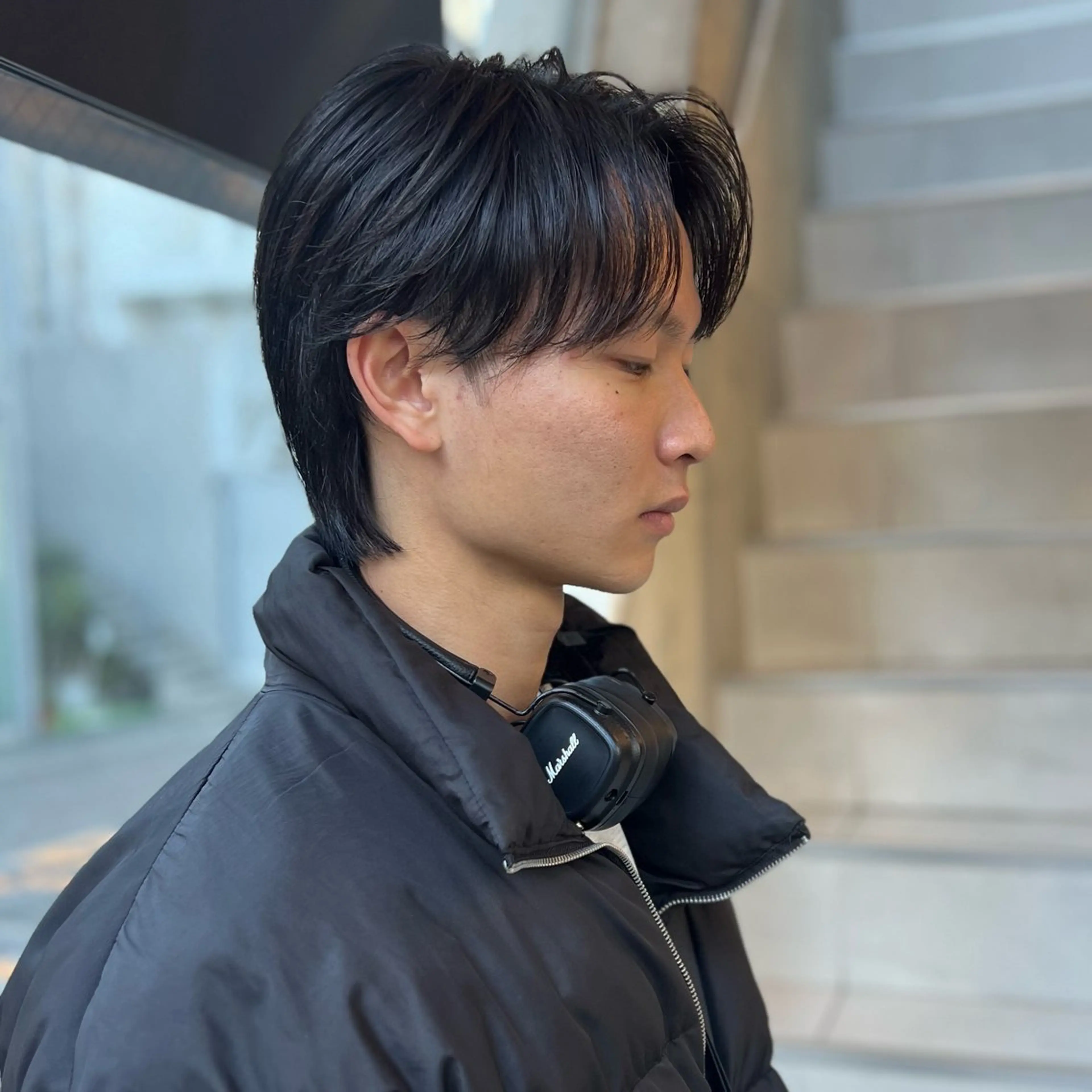 メンズ センターパート メンズウルフカット ウルフカット カット トリートメント メンズ特化/パーマ/ メッシュ/竜成のヘアスタイル