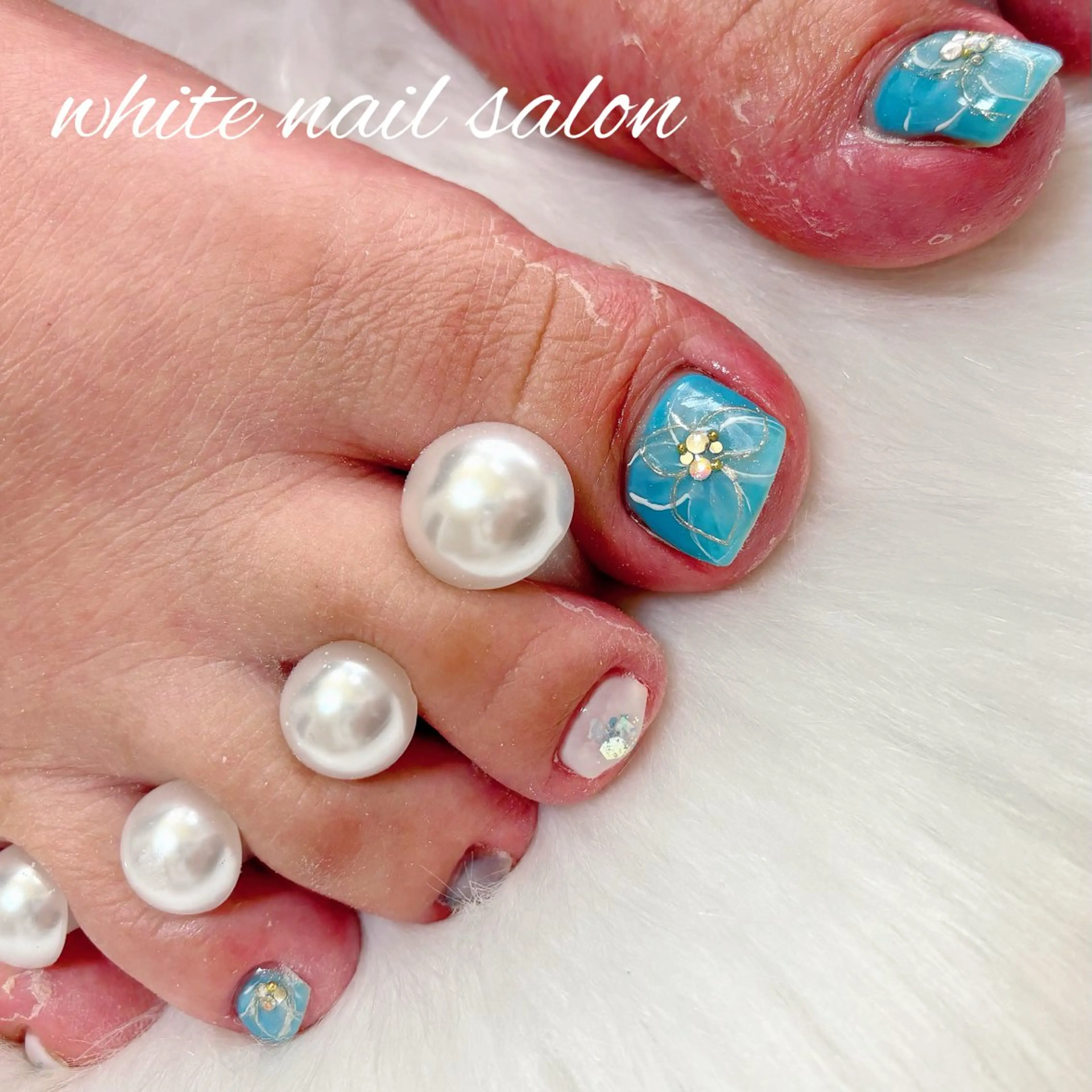 ネイル フットネイル フットネイル white nail salonのネイルデザイン