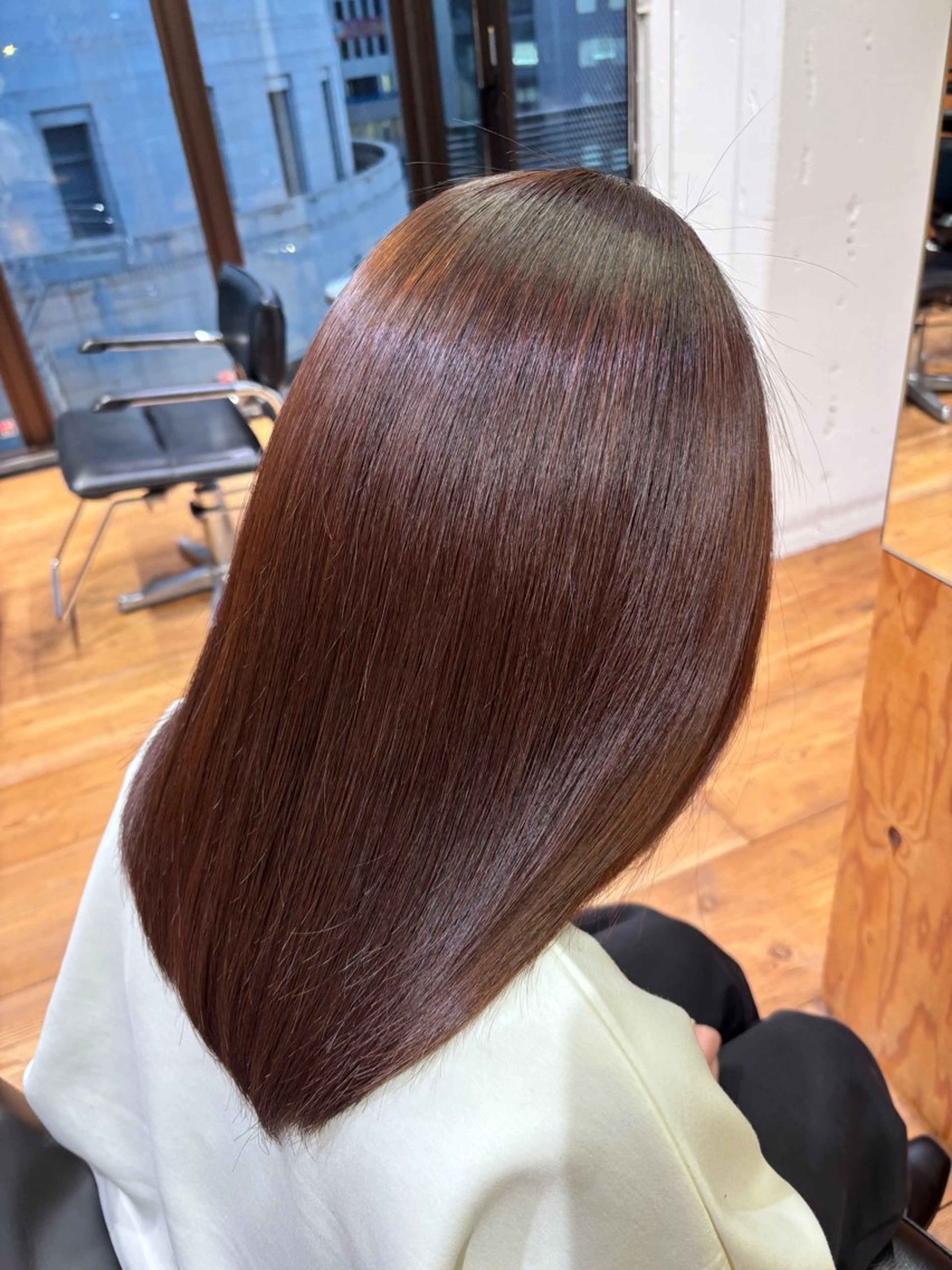 セミロング カラー カット ヘアカラー トリートメント 髪質改善/縮毛矯正 /むらたみぎわのヘアスタイル
