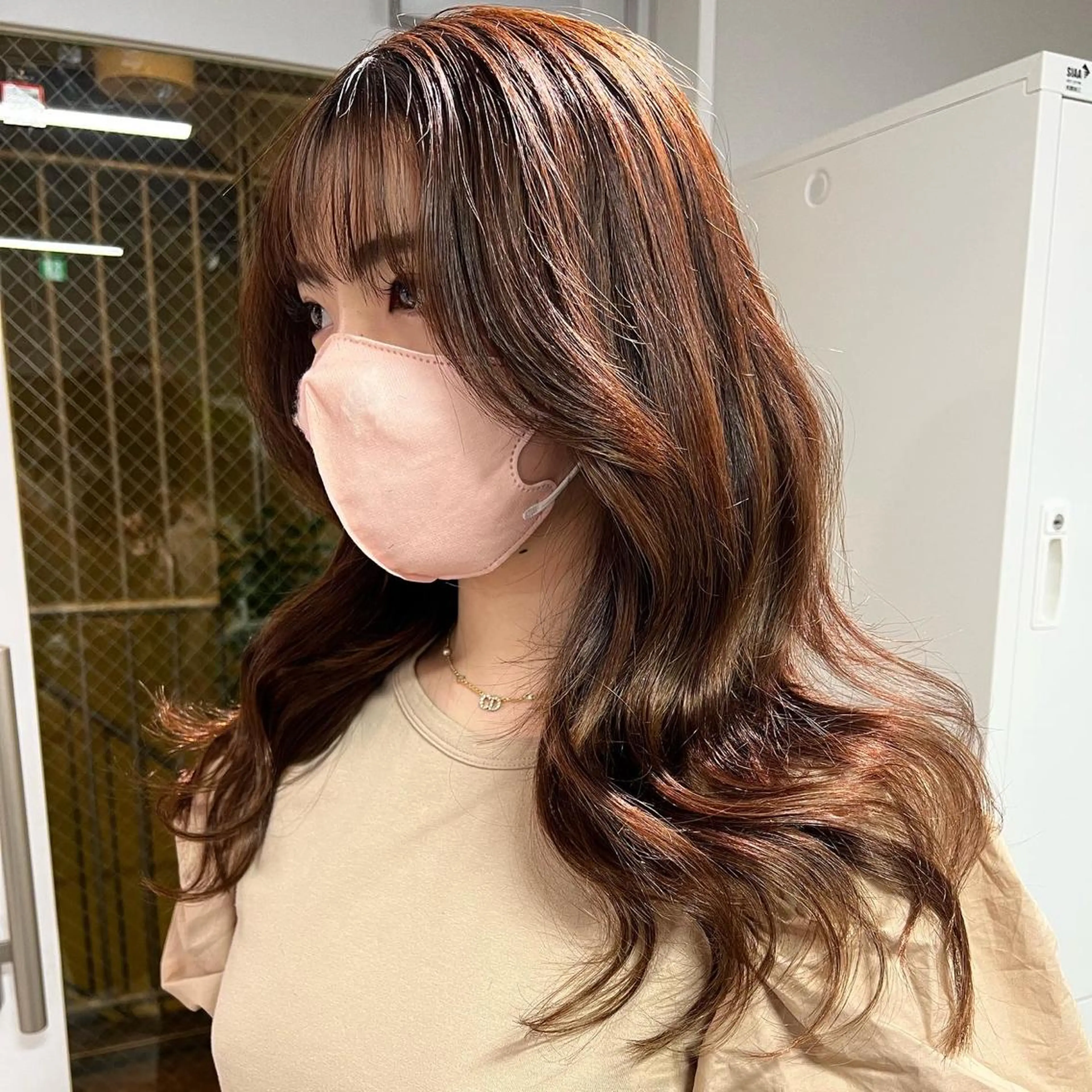 エクステつけたままワンカラーの写真