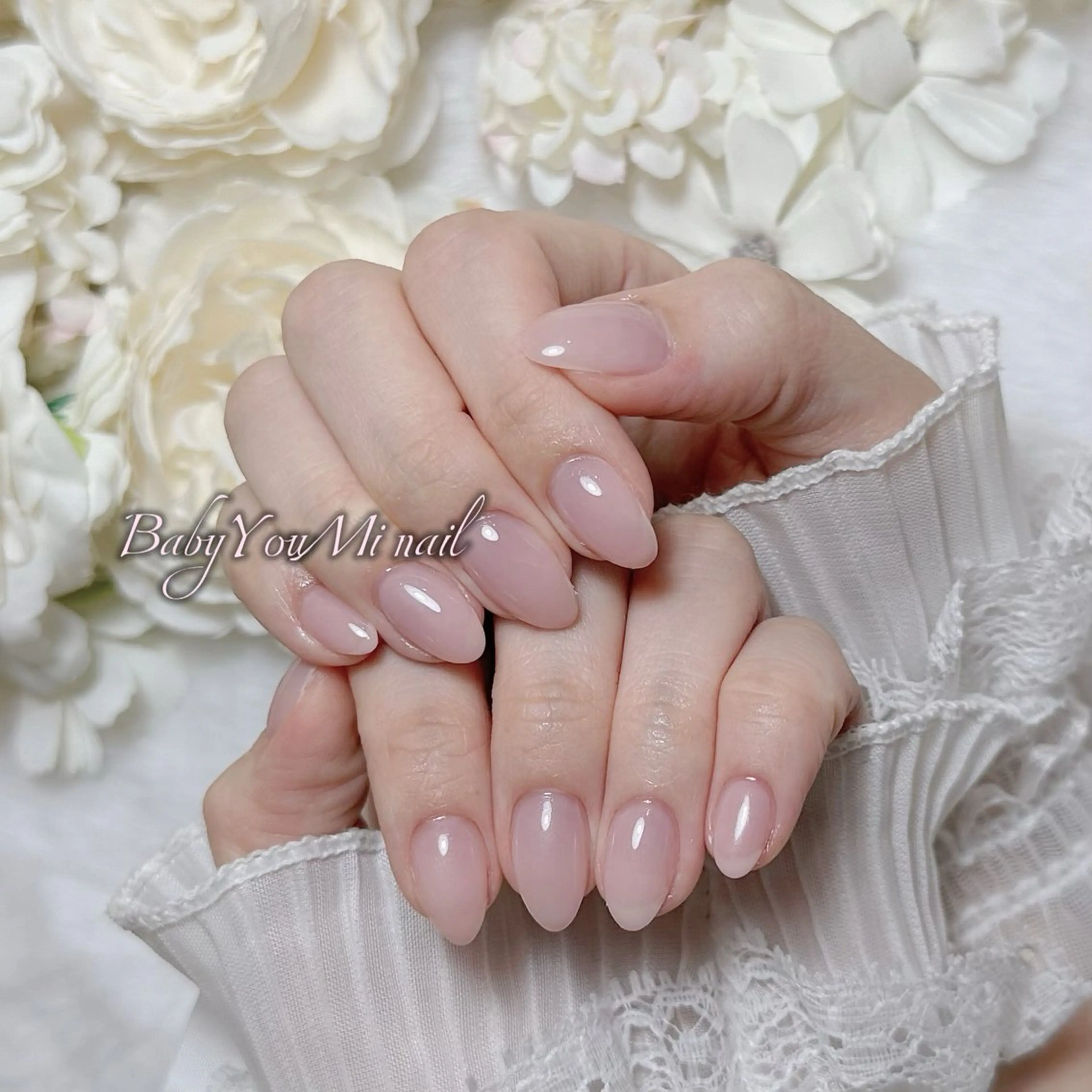 ネイル オーロラネイル チークネイル 成人式 フットネイル フレンチネイル ハンドネイル Oomiya 服部のネイルデザイン