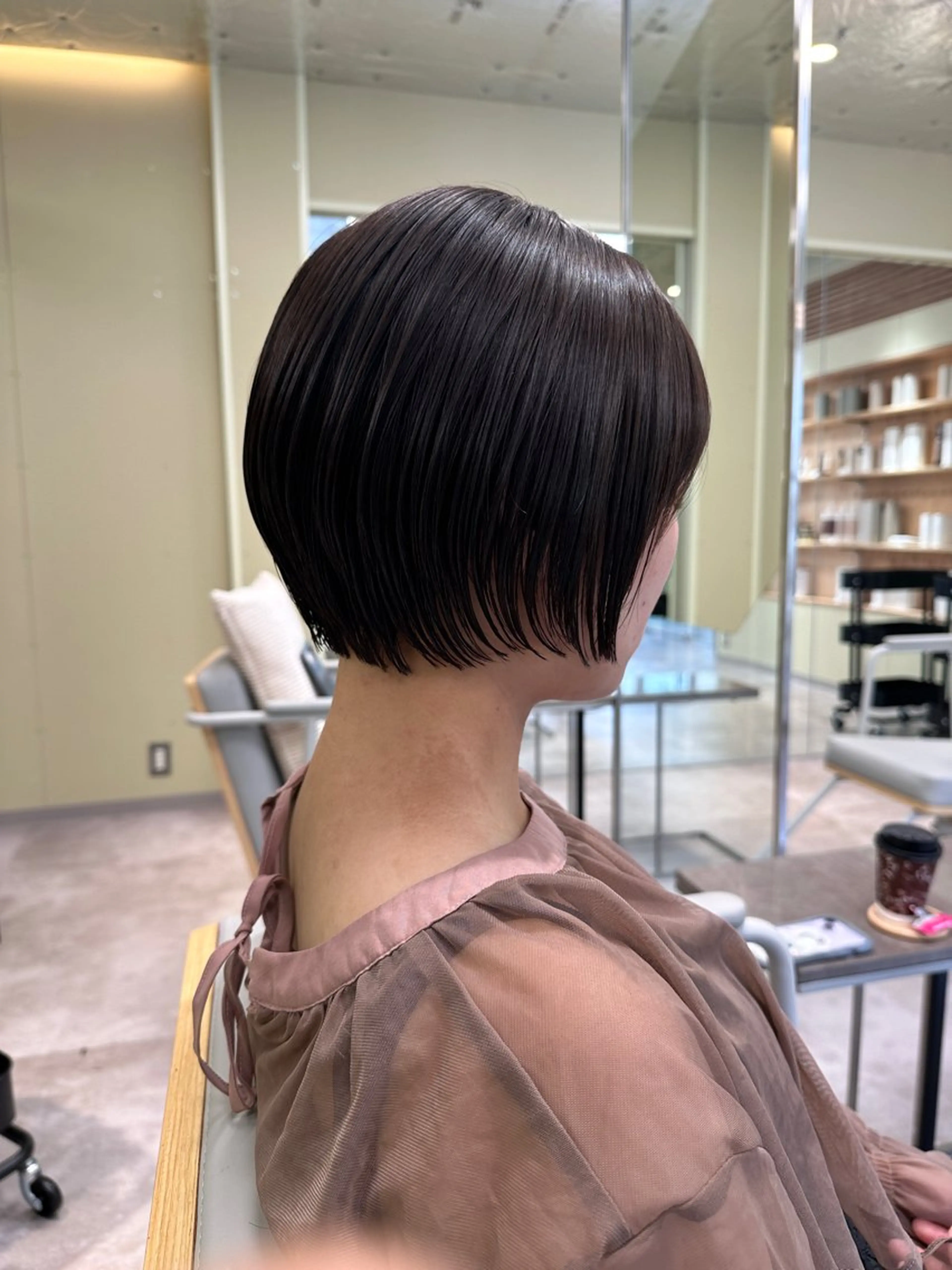 ショート カット ヘアカラー ボブ/ぱつっとボブ/ 谷口 海星のヘアスタイル