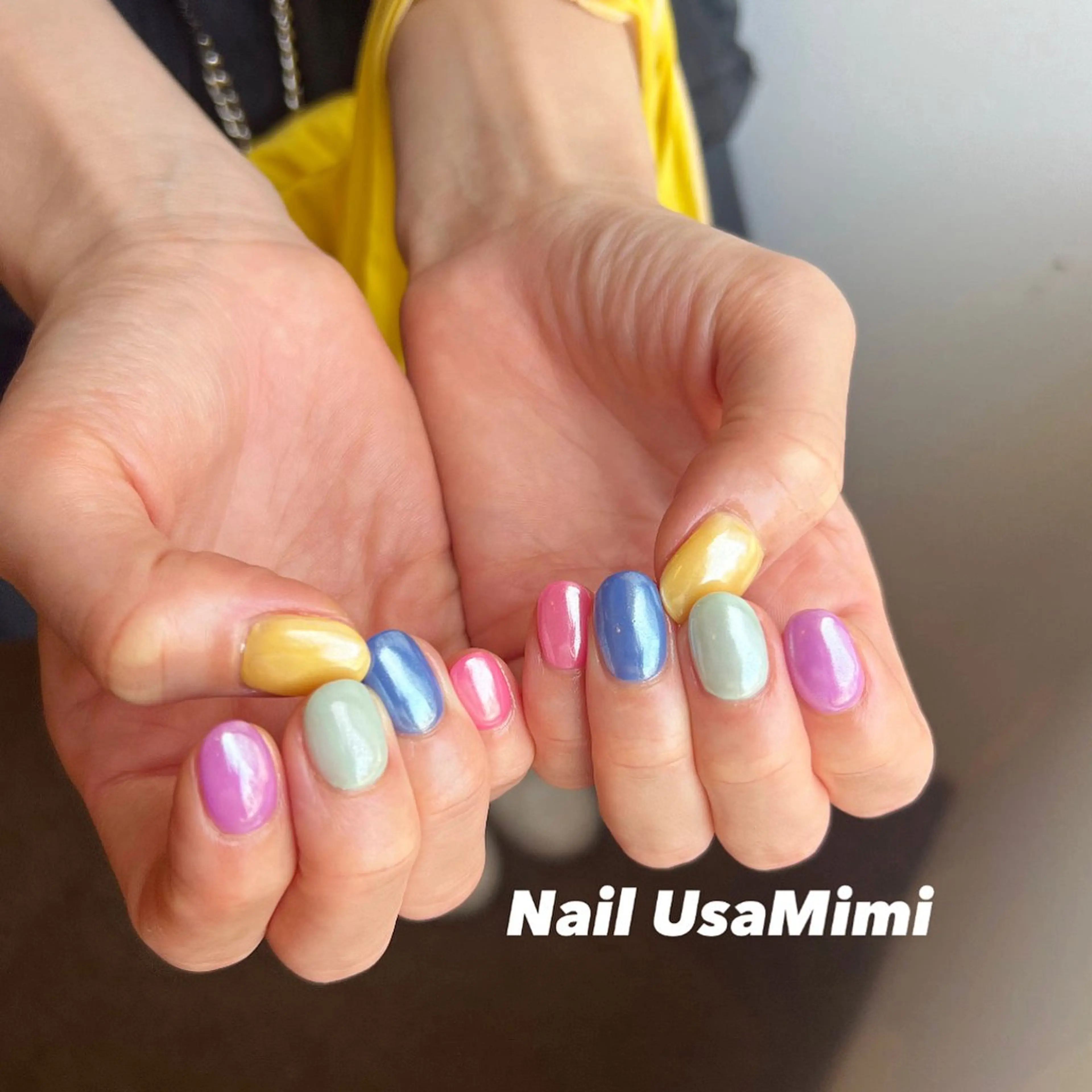 ネイル アートネイル オーロラネイル チークネイル フレンチネイル ジェルネイル 本町NailUsa Mimi RIKOのネイルデザイン
