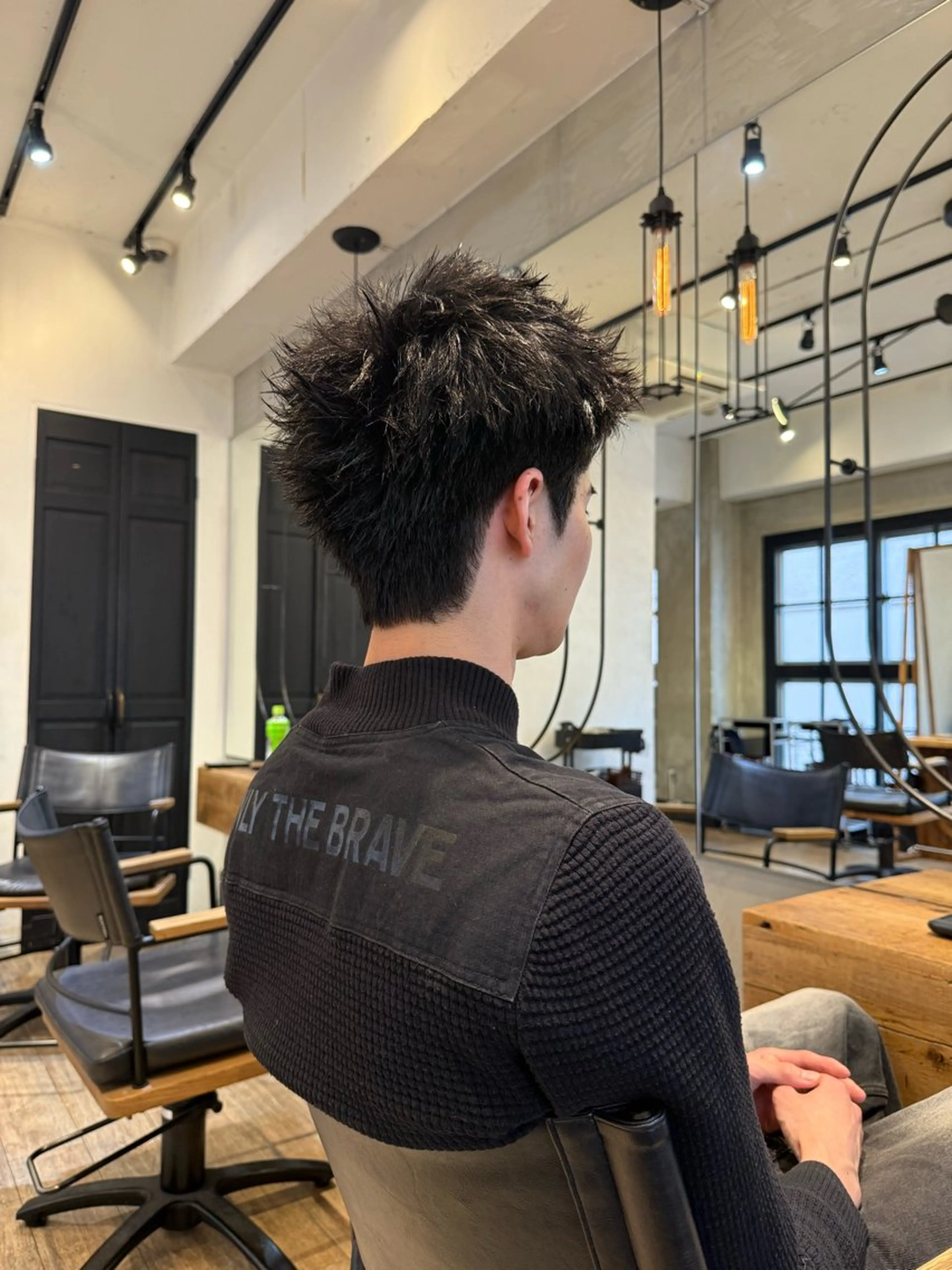 ショート パーマ メンズ メンズパーマ メンズショート スパイキーショート ショートヘア カット パーマ メンズショート/ピン パーマ/新宿/フウガのヘアスタイル