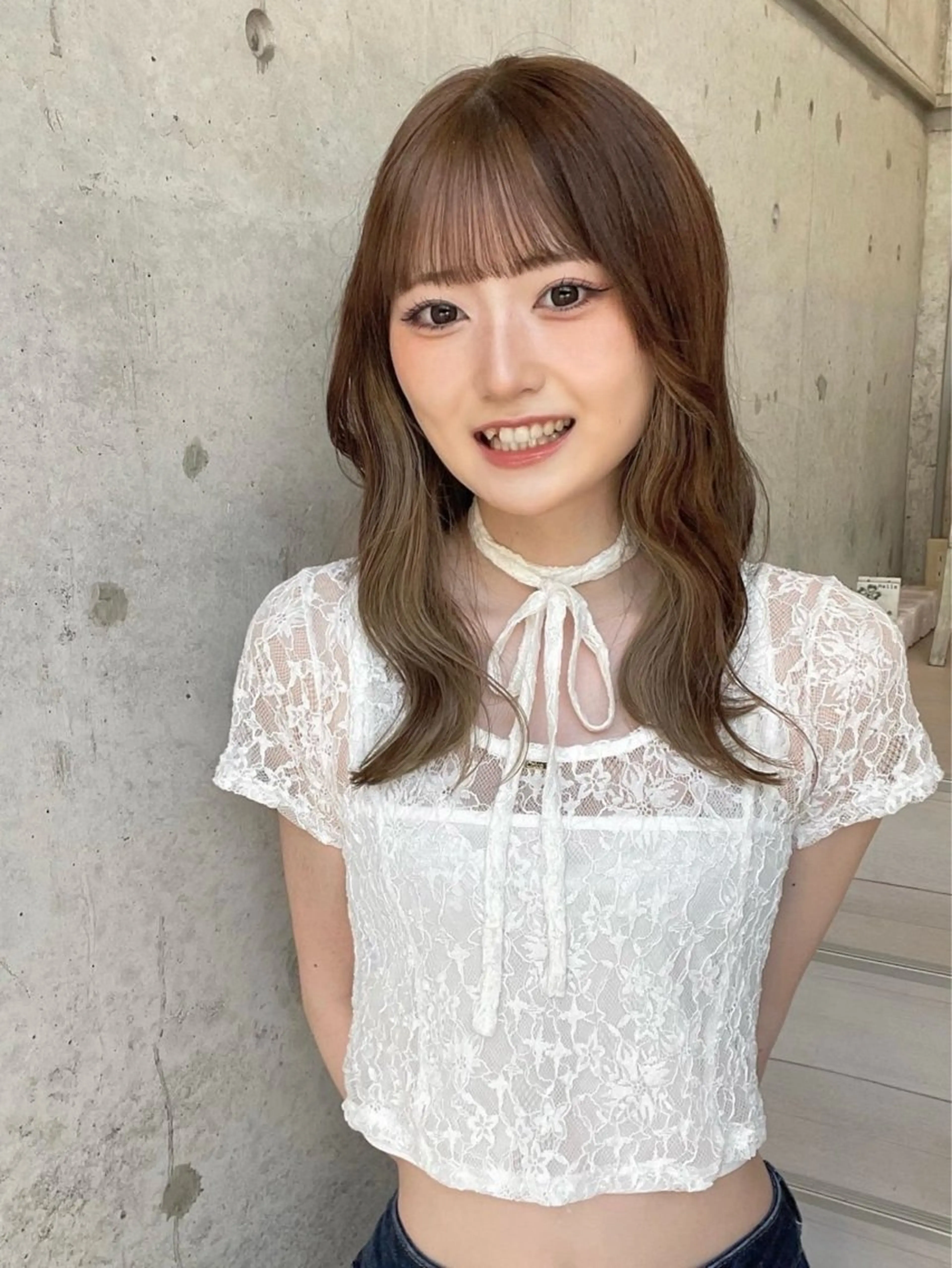 ミディアム カット ヘアカラー トリートメント miyabi/ eMuのヘアスタイル