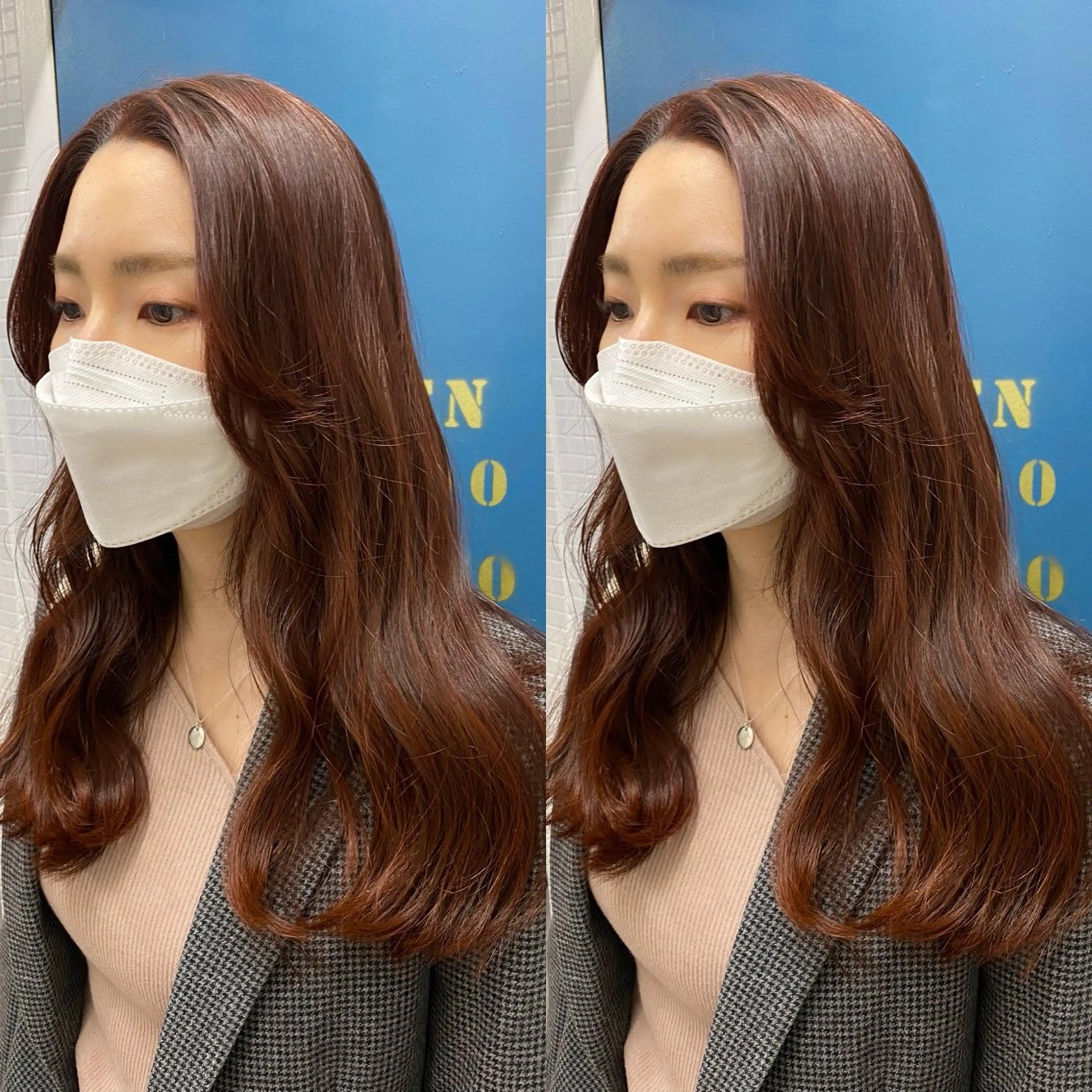 ロング カラー 縮毛矯正×ボブ💎 髪質改善/木下のヘアスタイル