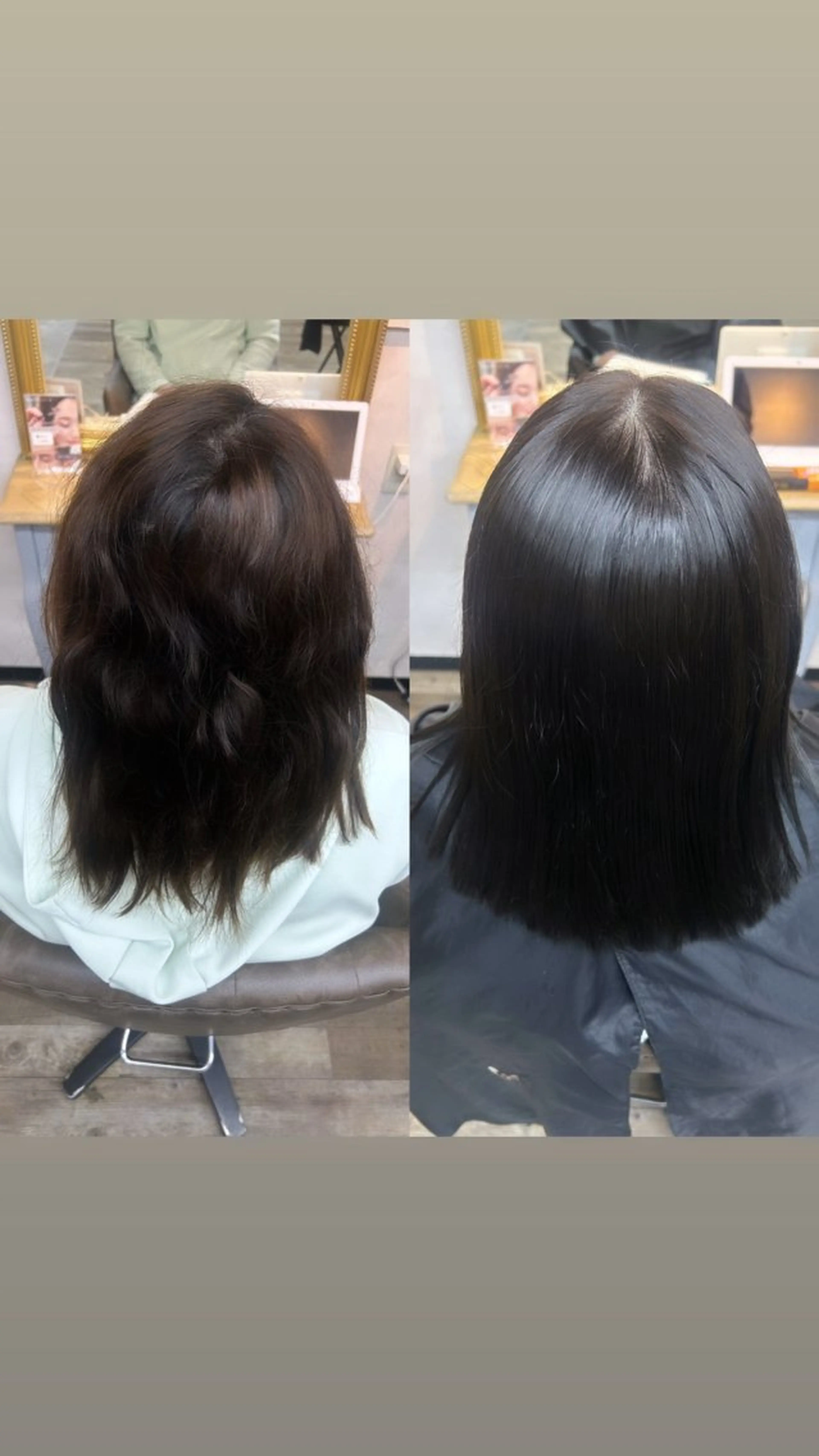 ミディアム 髪質改善 トリートメント 🌼髪質整形🧸 艶カラー🌼珠理のヘアスタイル