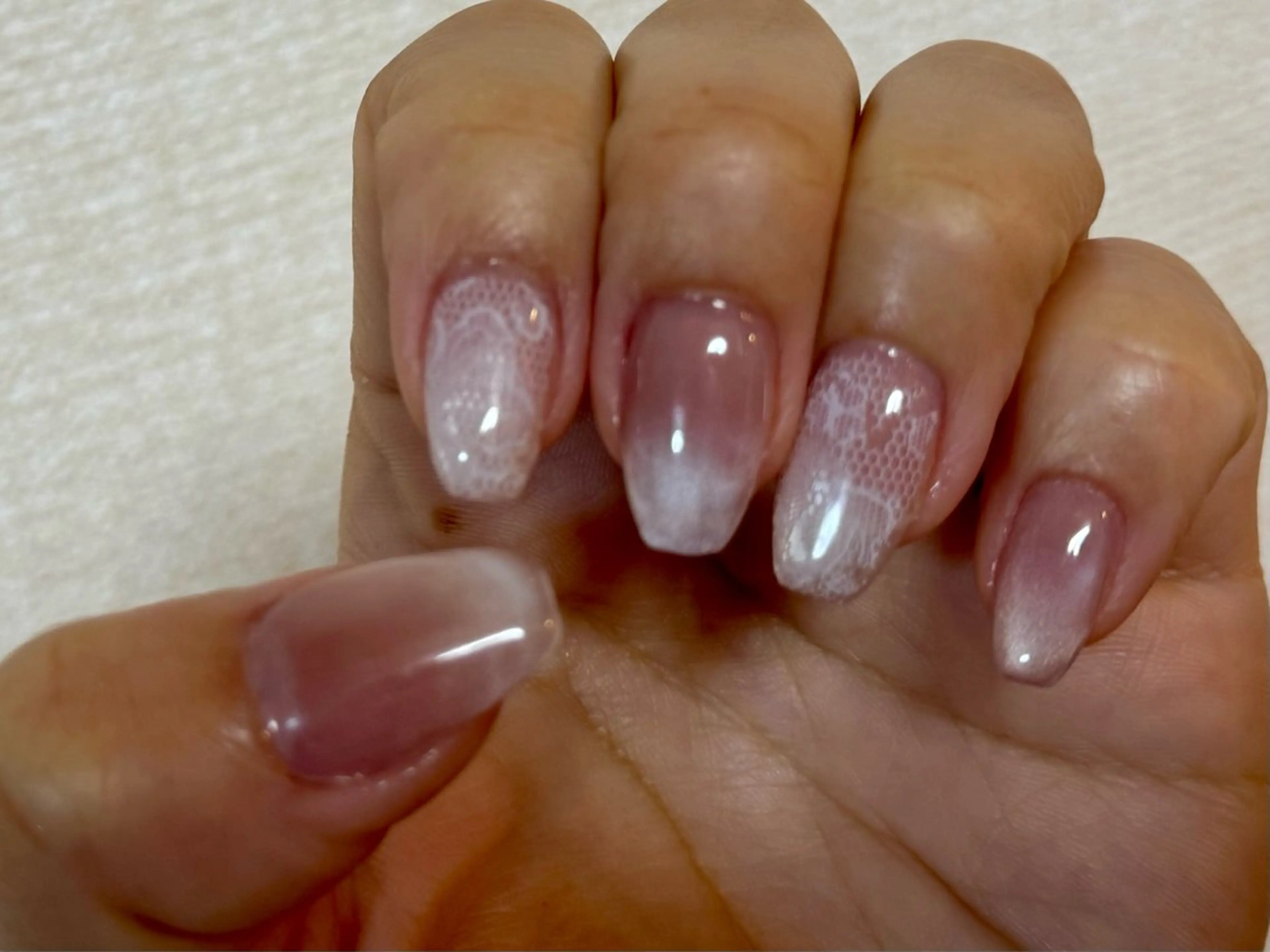 ネイル レース ハンドネイル お気軽ビューティー Ewig   Ekaのネイルデザイン