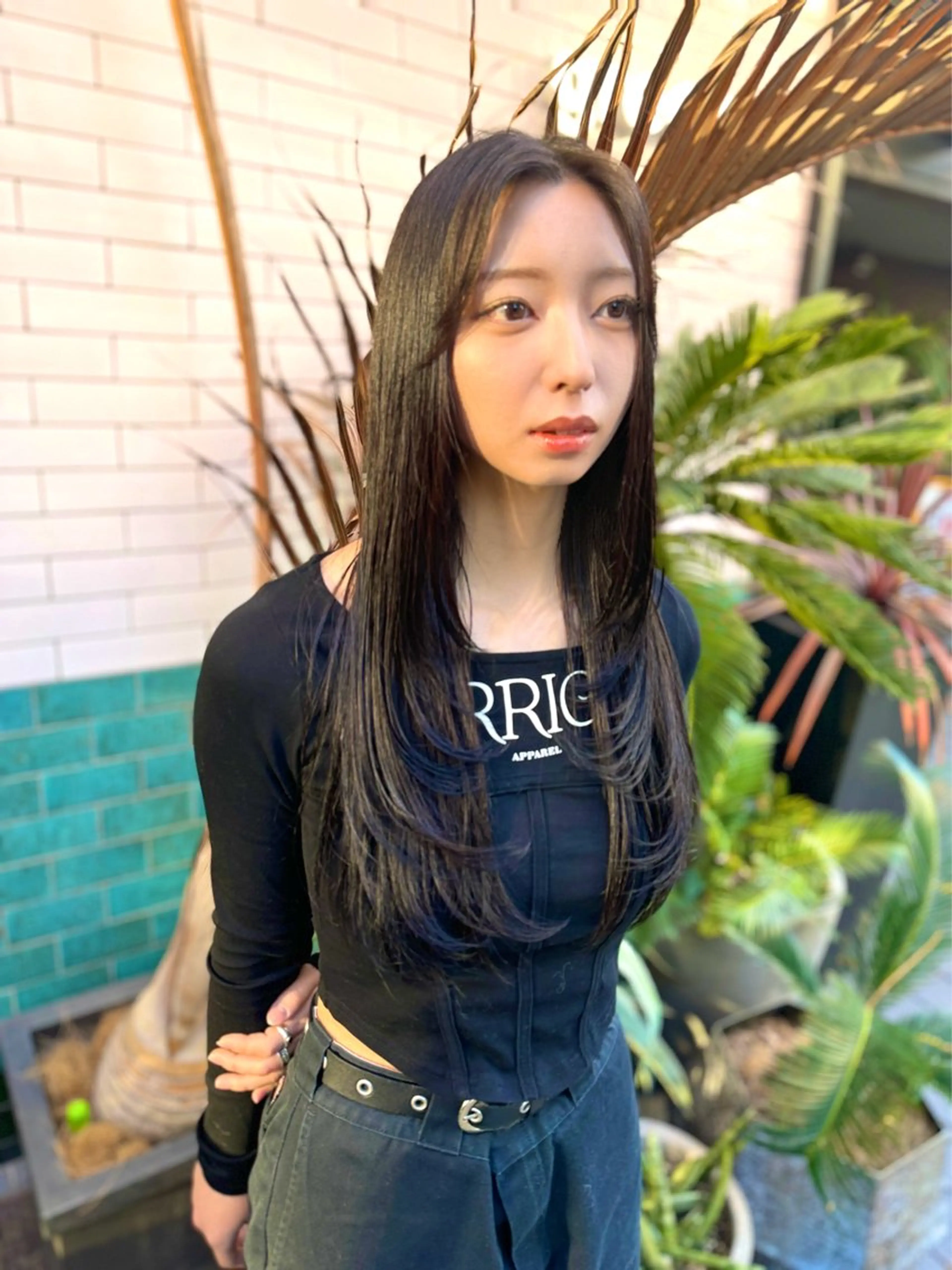 セミロング カラー レイヤーカット ワンホンレイヤー カット ヘアカラー トリートメント GO TODAY 原宿本店所属・髪質改善/縮毛矯正 /DAIKIのヘアスタイル