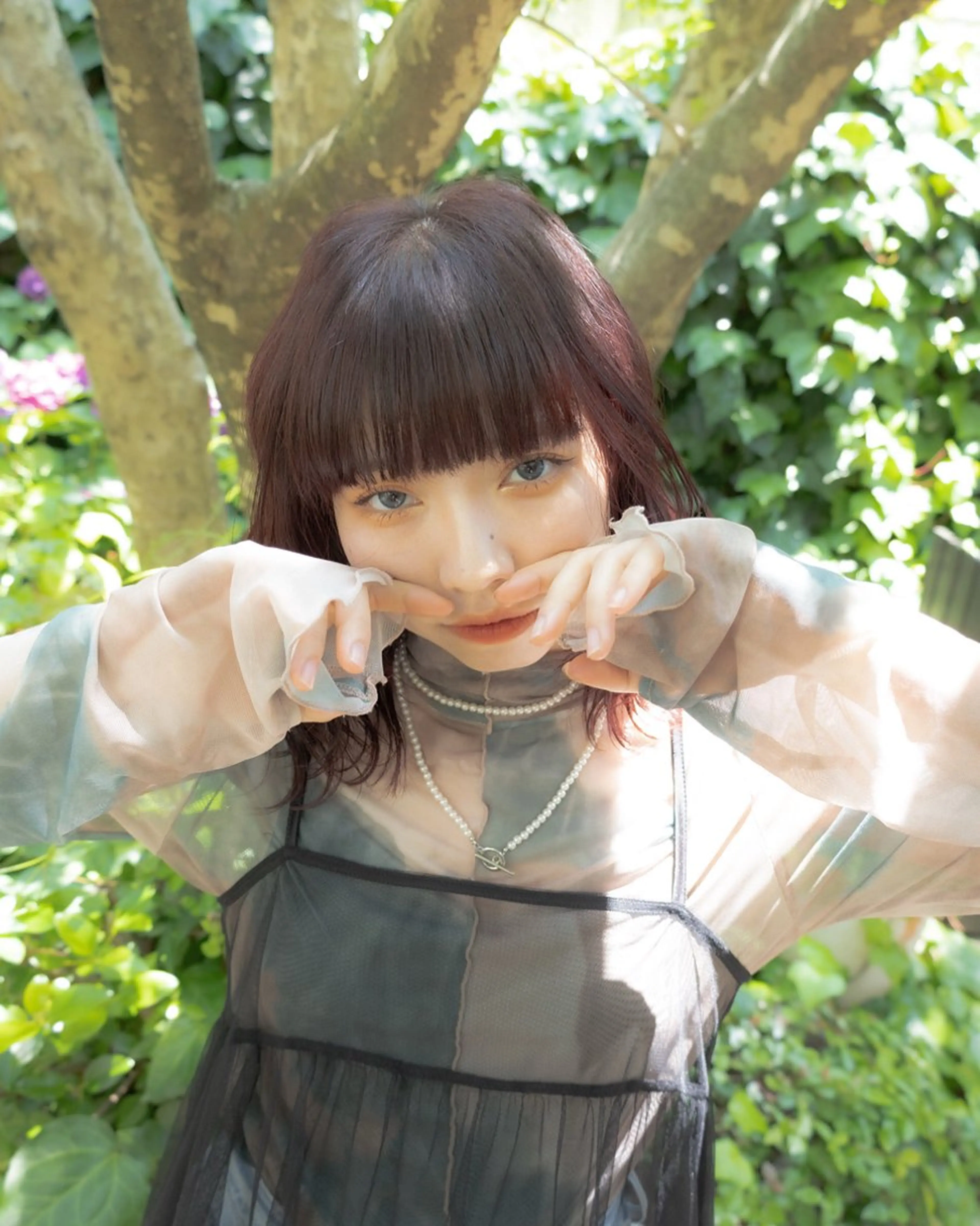 ミディアム カット ヘアカラー トリートメント 中村未夢🤍ブリーチ なしダブルカラー🤍のヘアスタイル