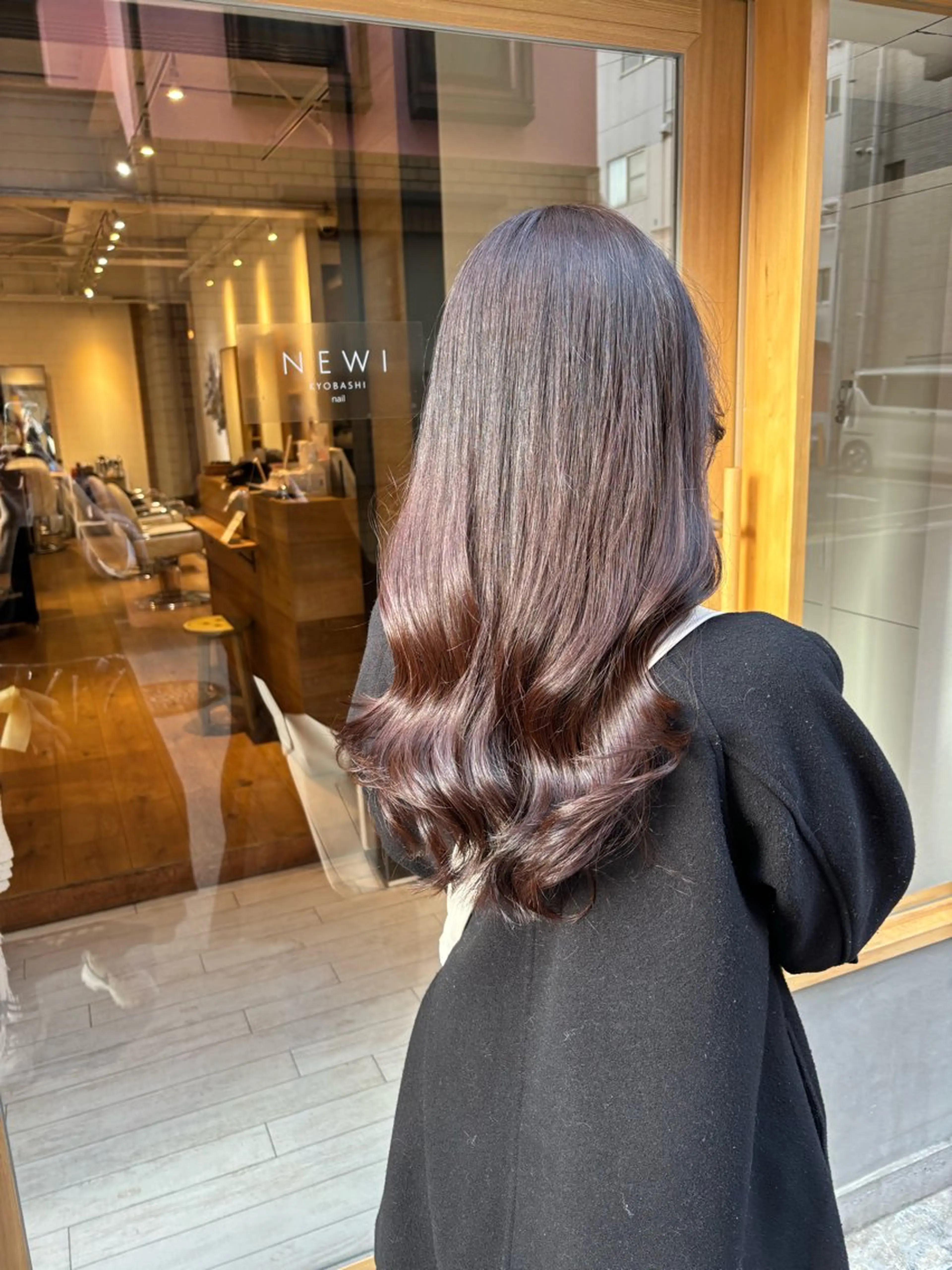 セミロング カラー ブラウンカラー バイオレットカラー カット ヘアカラー トリートメント newi 京橋 【yuuki】のヘアスタイル