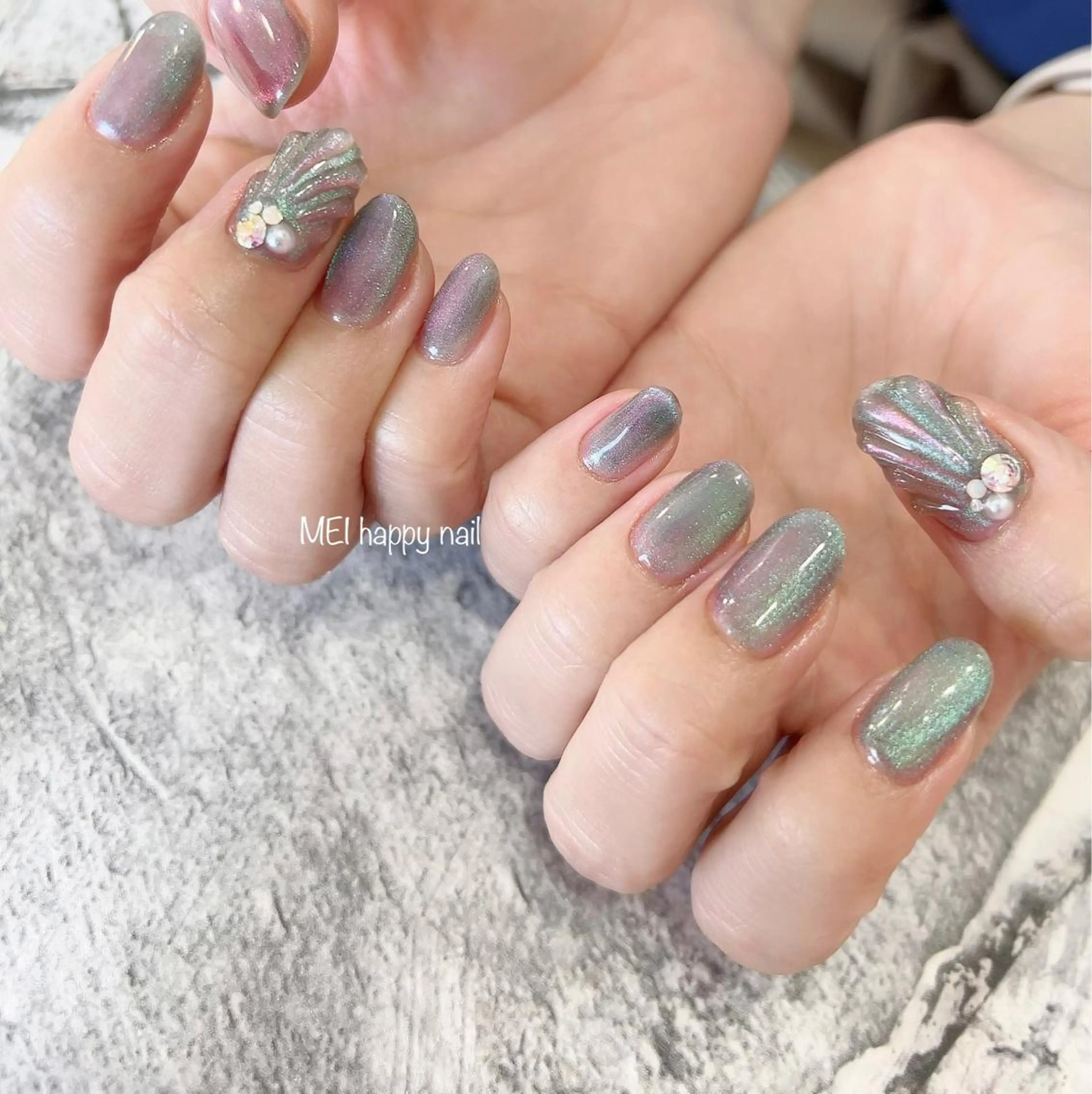 ネイル 北浦和 自爪育成ケアのネイルデザイン