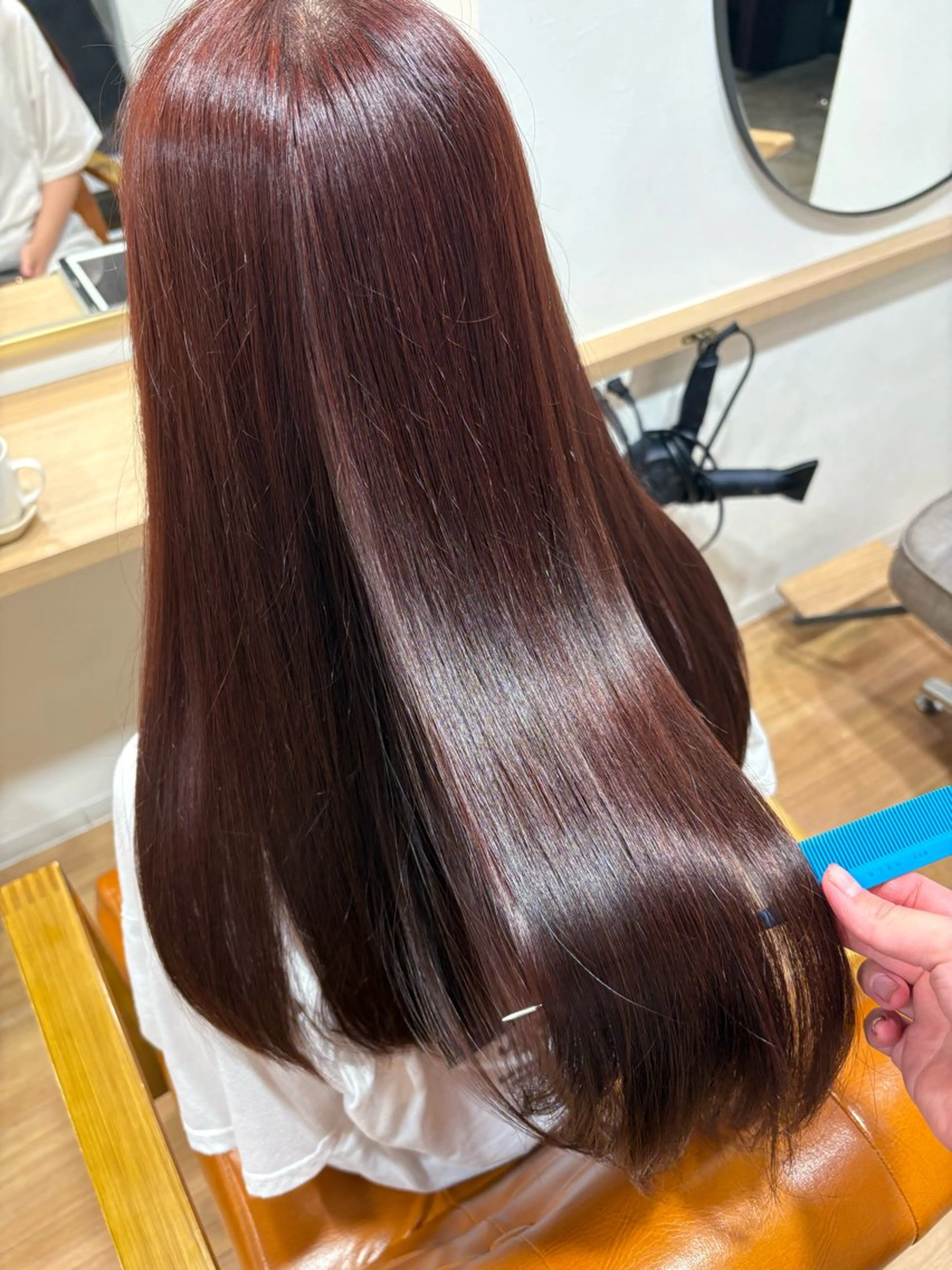 ロング カラー ヘアカラー akane/ 縮毛矯正/暖色のヘアスタイル