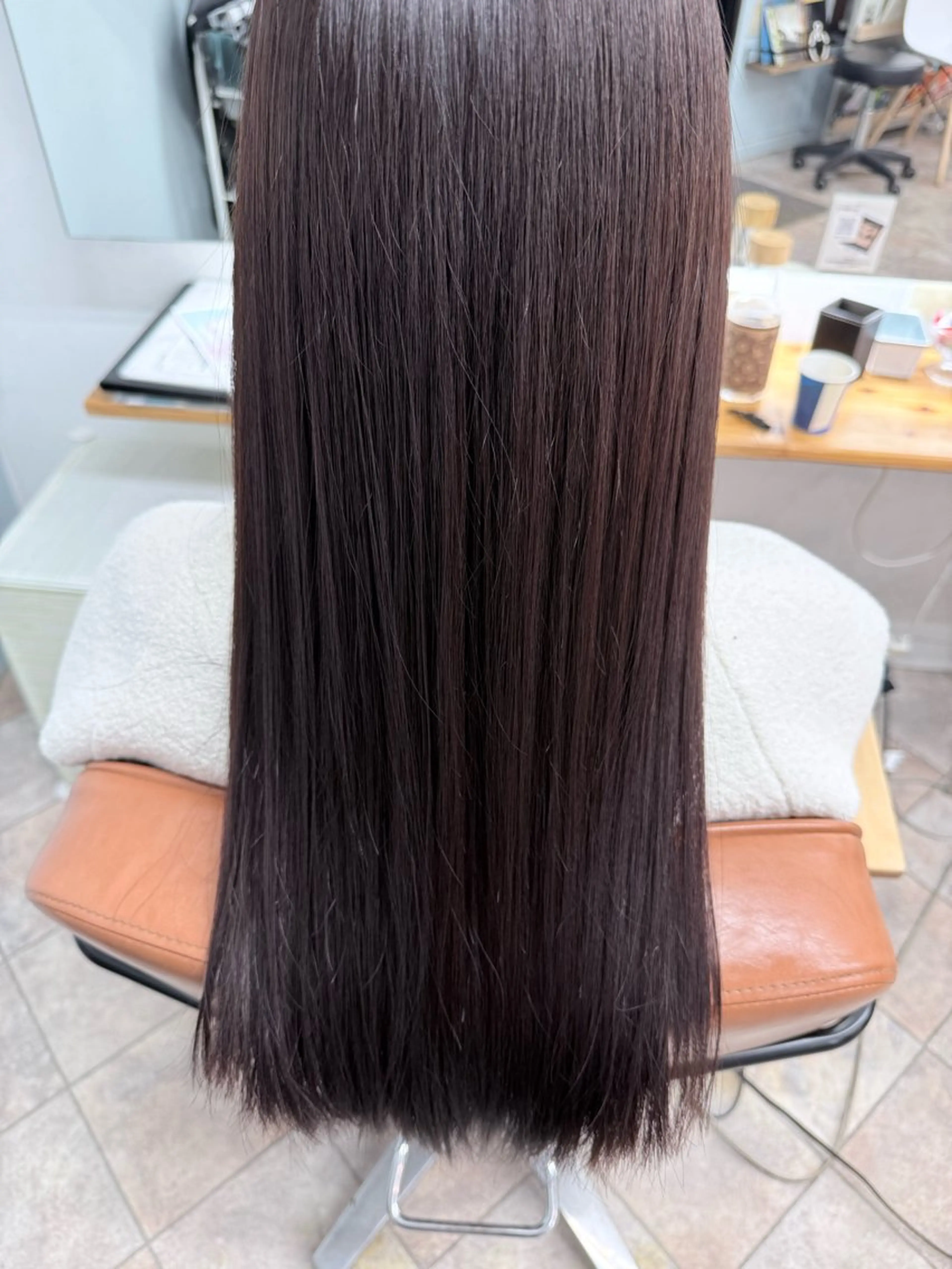 ロング カラー ブラウンカラー ピンクカラー ピンクパープル パープルカラー パープルブラウン 永木 楓のヘアスタイル