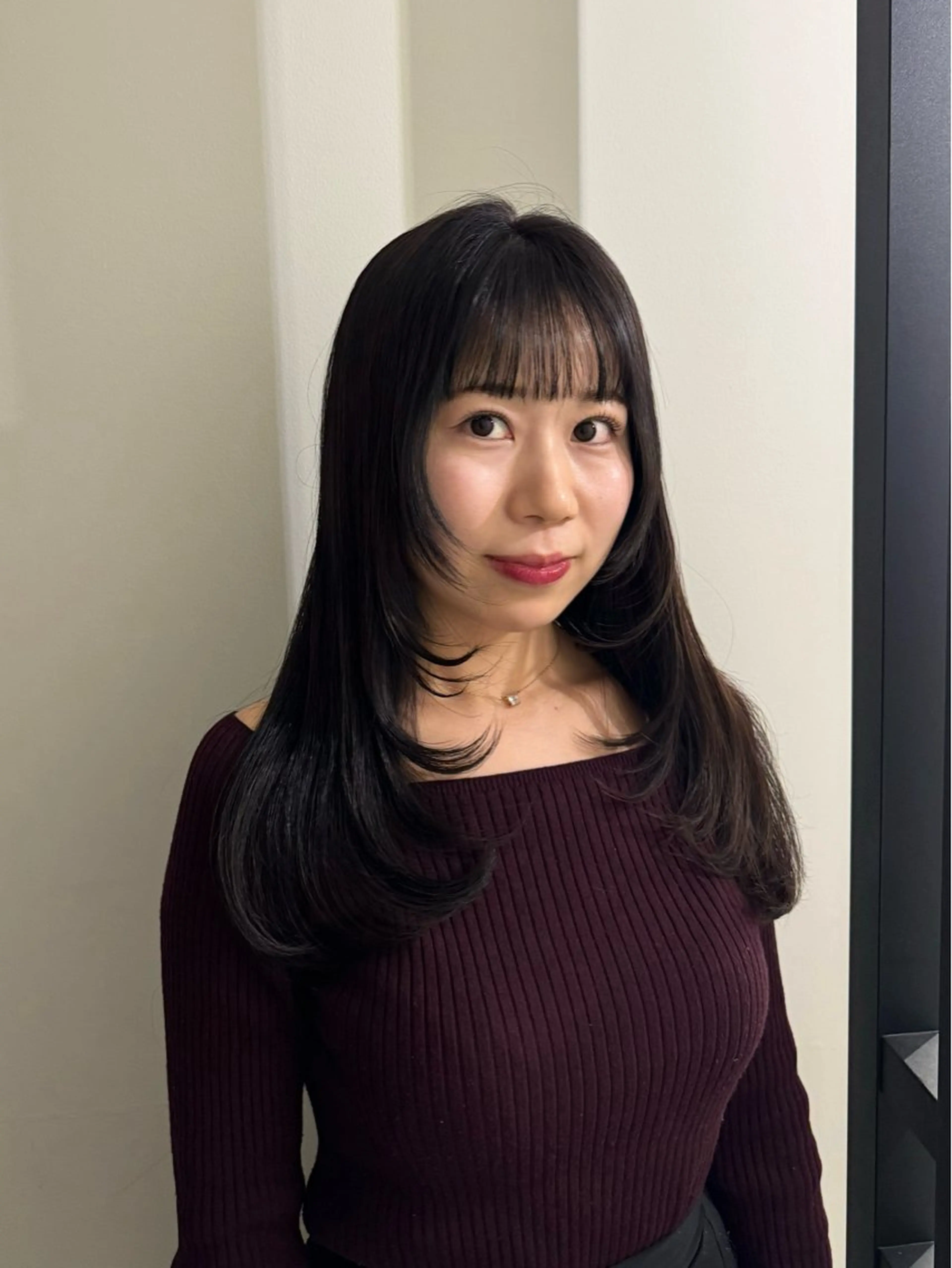 ロング カラー 内沼 恵留菜のヘアスタイル