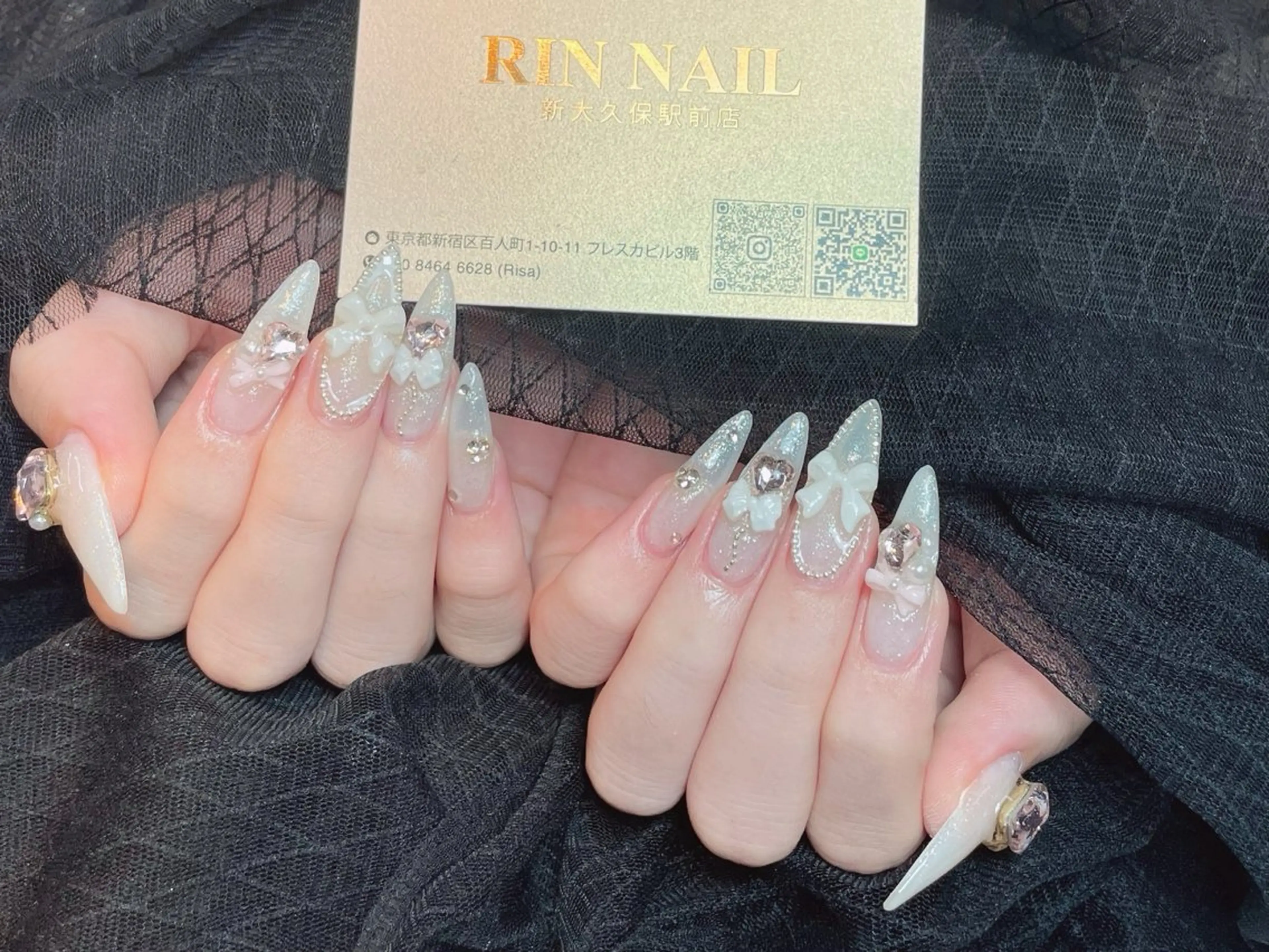 ネイル アートネイル フレンチネイル ジェルネイル 韓国ネイル ミラーネイル Rin Nail 新大久保店のネイルデザイン