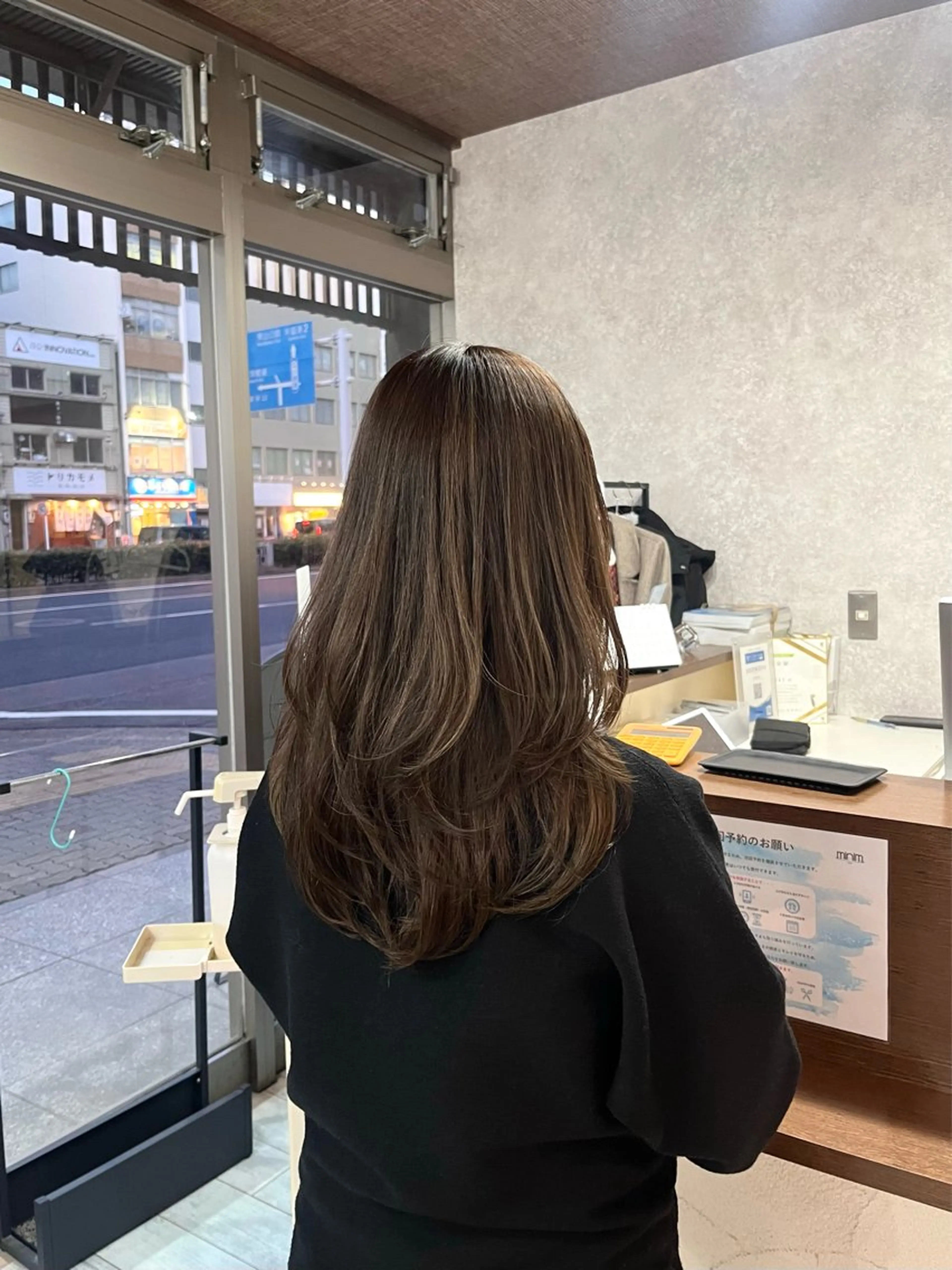 セミロング カラー 村田梨乃/ minim hairのヘアスタイル