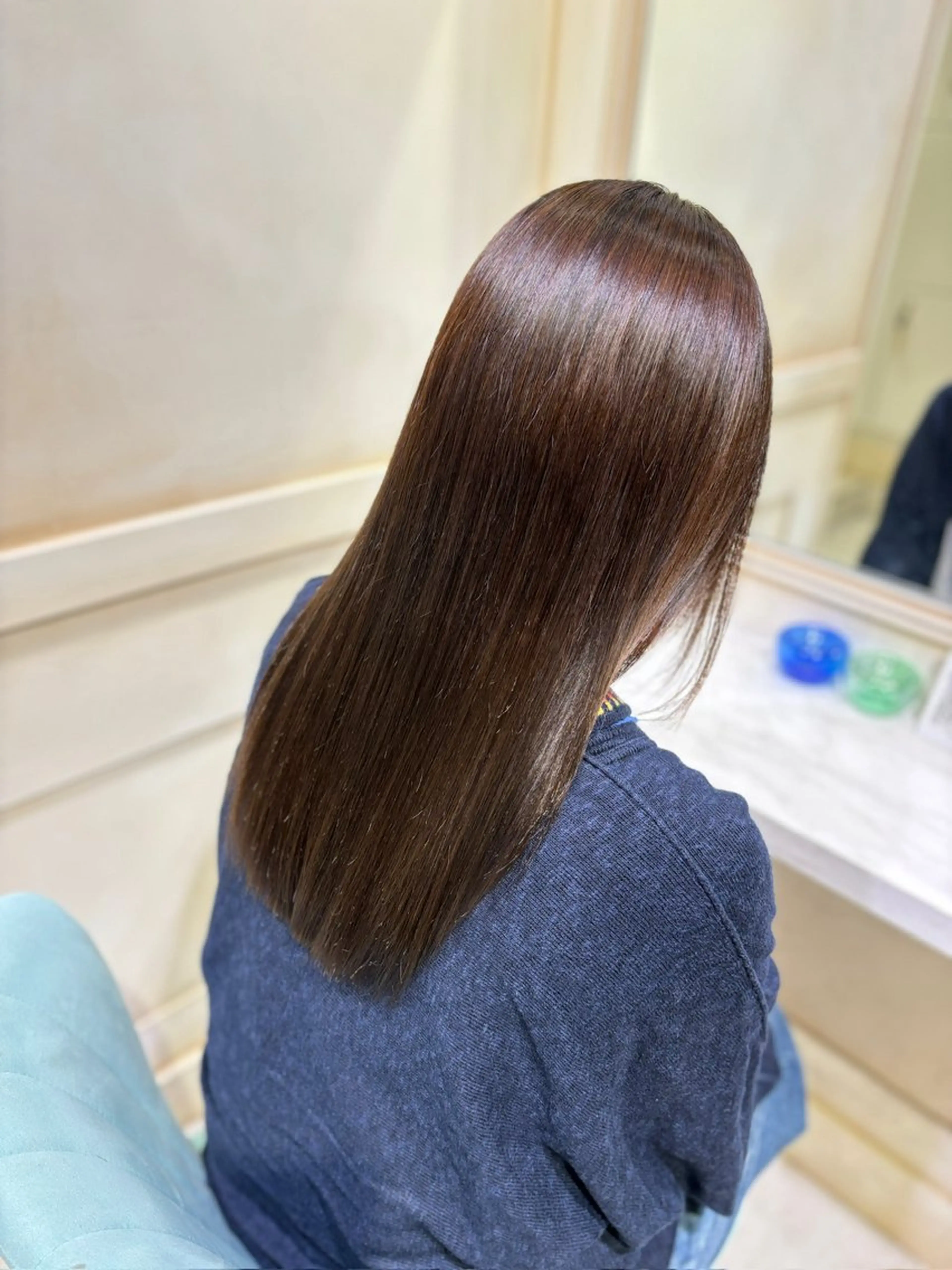 ロング 縮毛矯正 🌷ピンク/韓国風 暖色カラー ゆい🌷のヘアスタイル