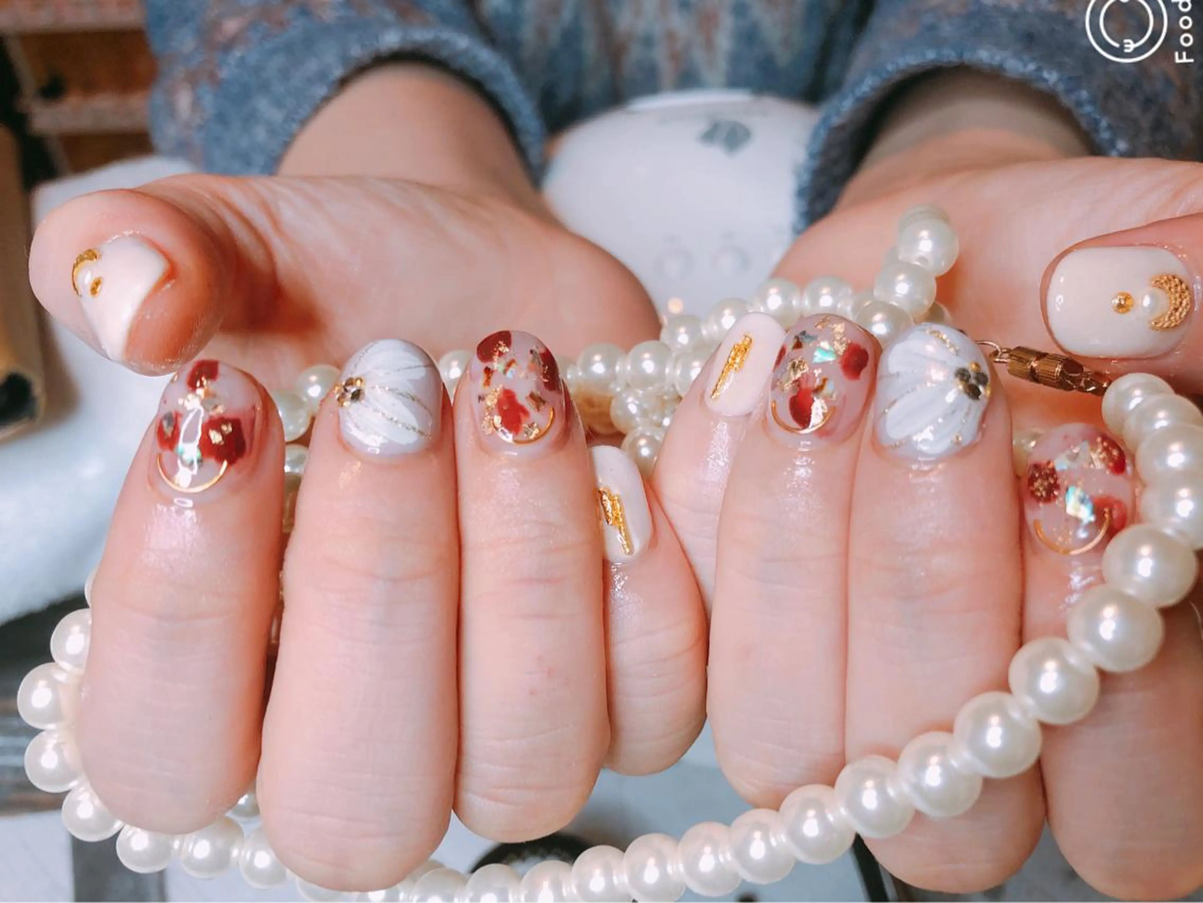 ミディアム ネイル 長さ出し専門 nynaのネイルデザイン