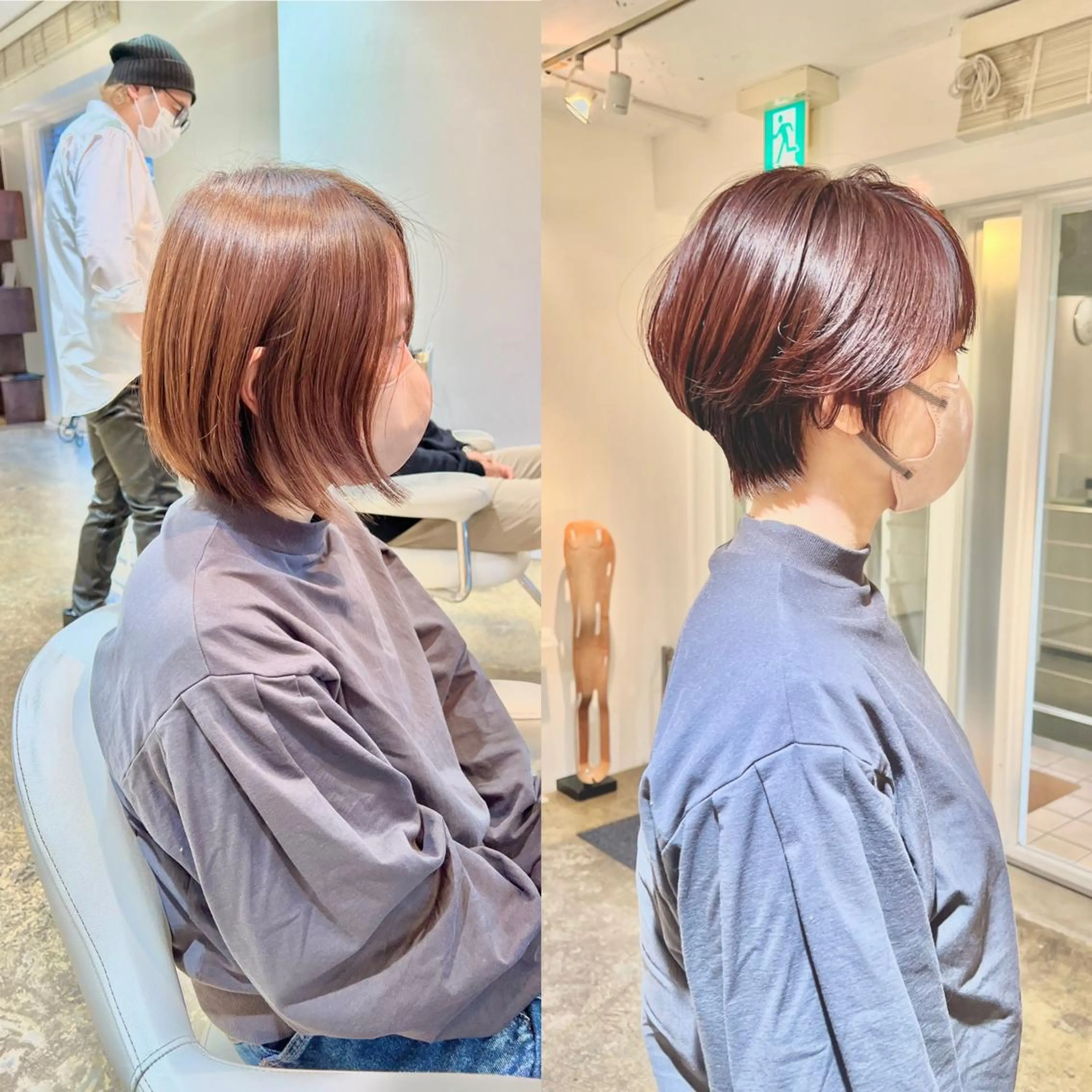 ショート カラー ショート/ボブ/縮毛 三上達大のヘアスタイル