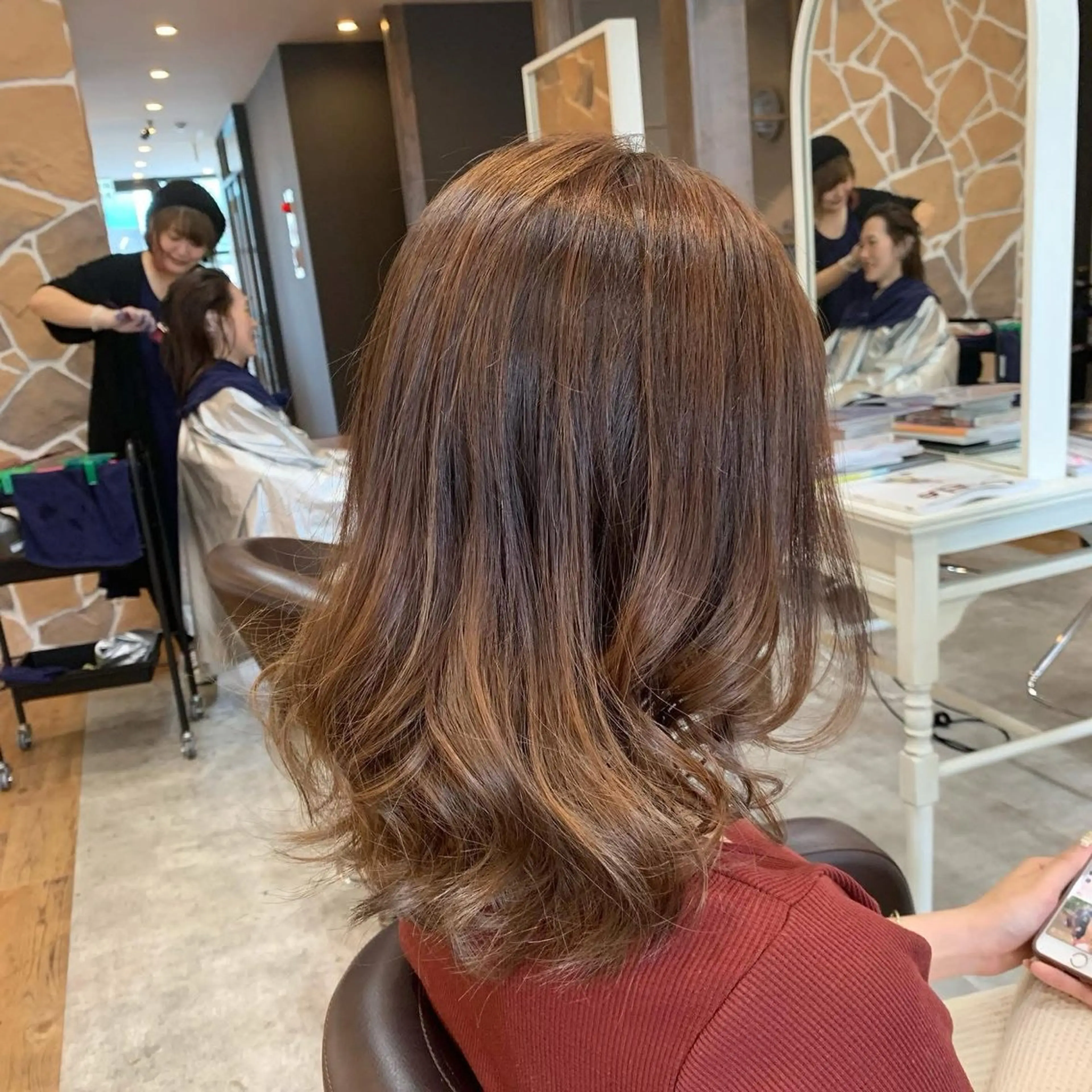 セミロング カラー グラデーションカラー 大政源氏🌈✨ Genjiのヘアスタイル
