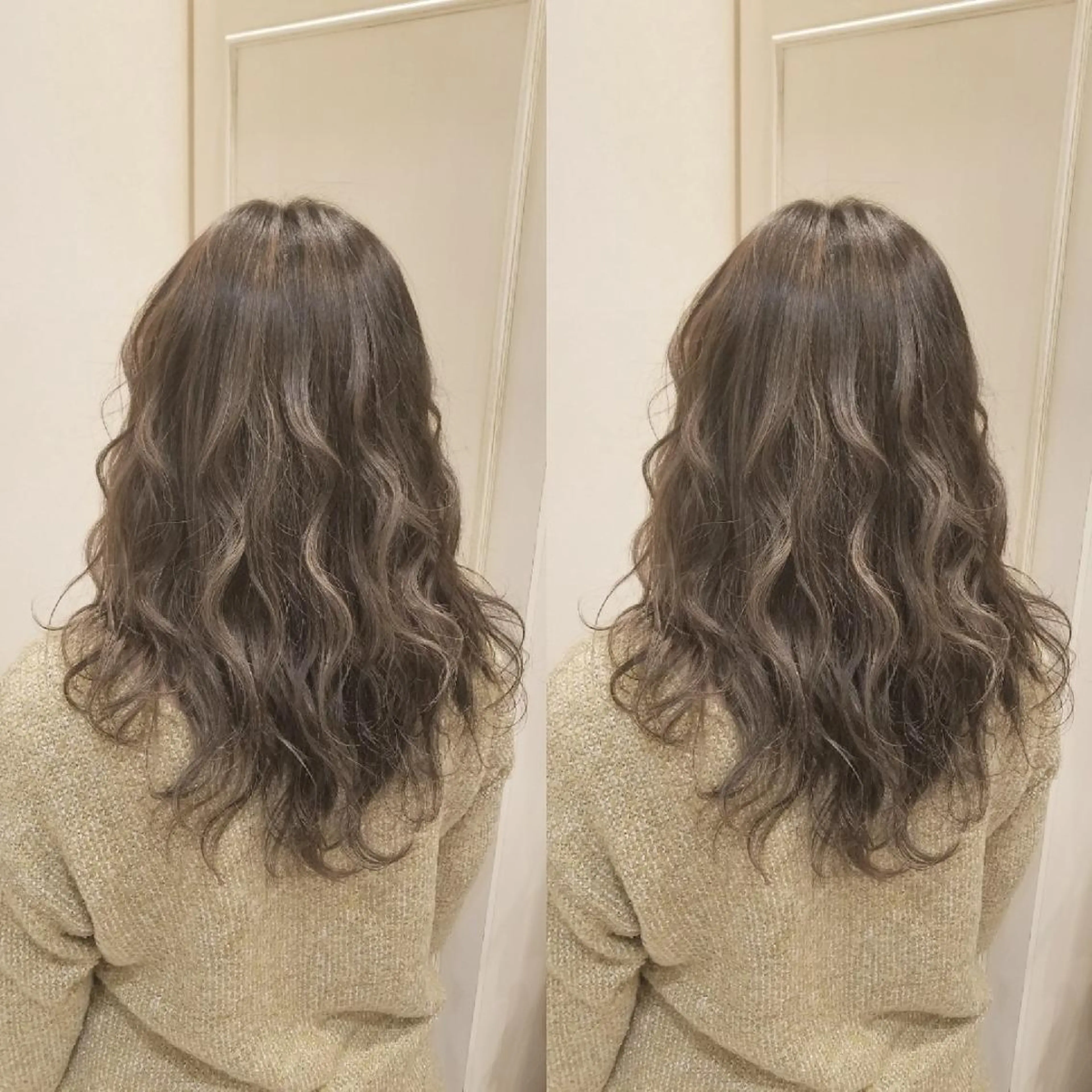 ロング カラー グレージュ ハイライトカラー 3Dハイライト ハイライト ブリーチ・ハイトーン 特化🎉内山のヘアスタイル
